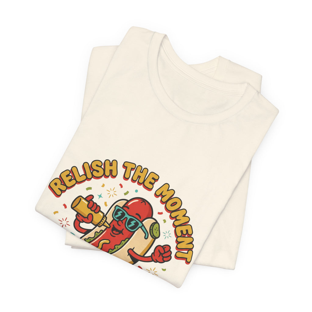 Relish the Moment Hot Dog Tee | BBQ, Fourth of July, Retro Patriotic