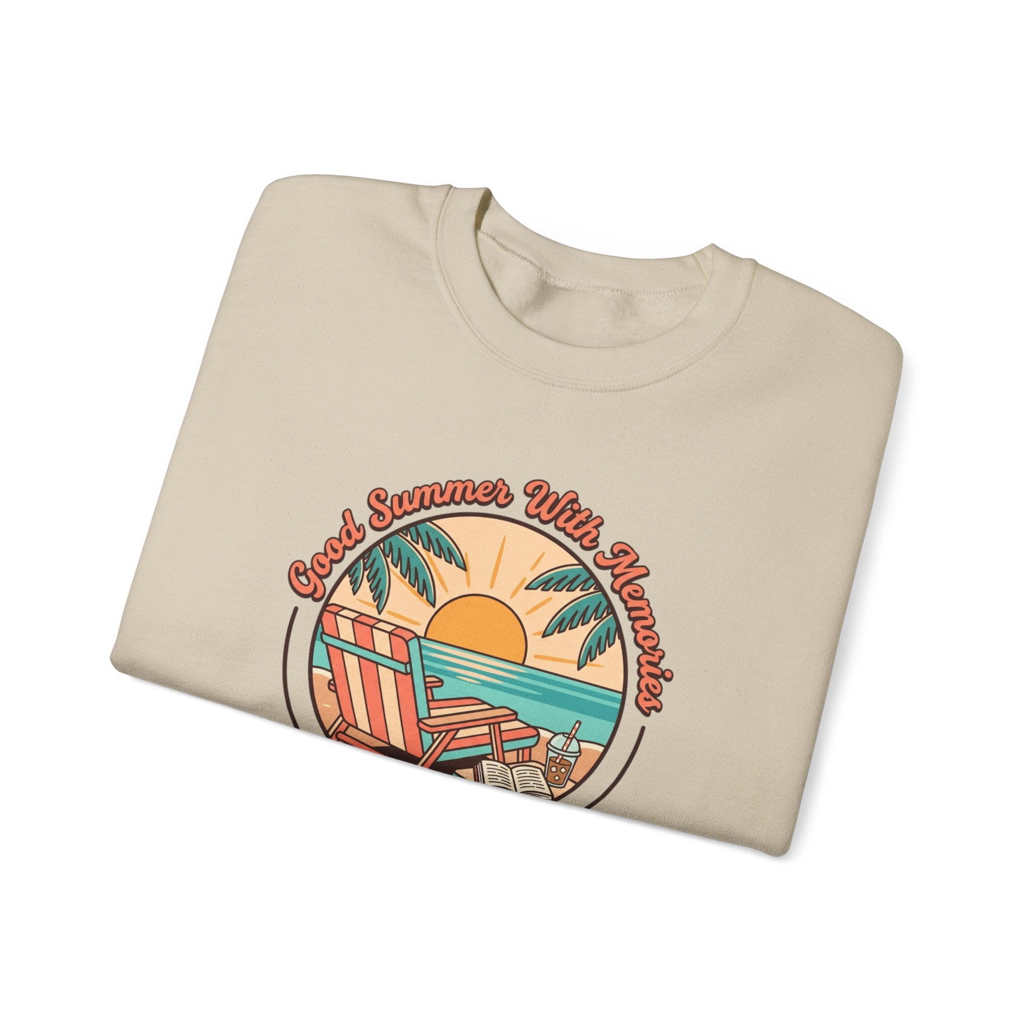 Golden Hour Beach Sunset Crewneck Sweatshirt | summer aesthetic, coastal vibes