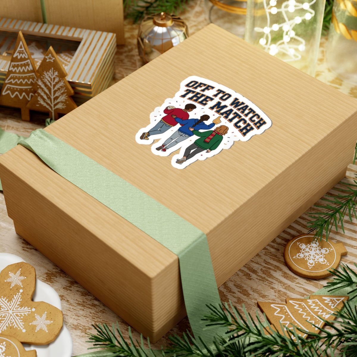 Off to Watch the Match Kiss-Cut Sticker | soccer watch party, country colors
