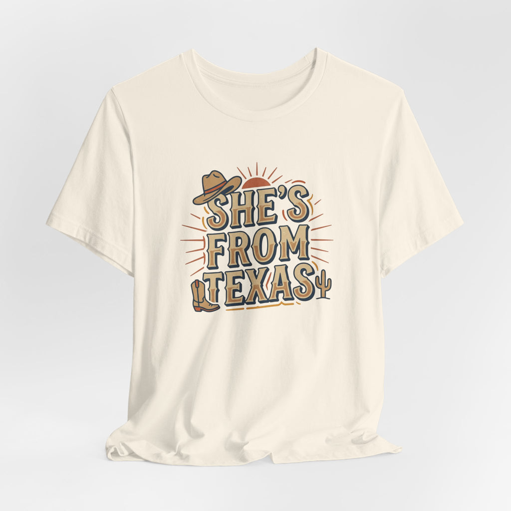 She’s From Texas T-Shirt | Lone Star, Cowgirl Southern Pride