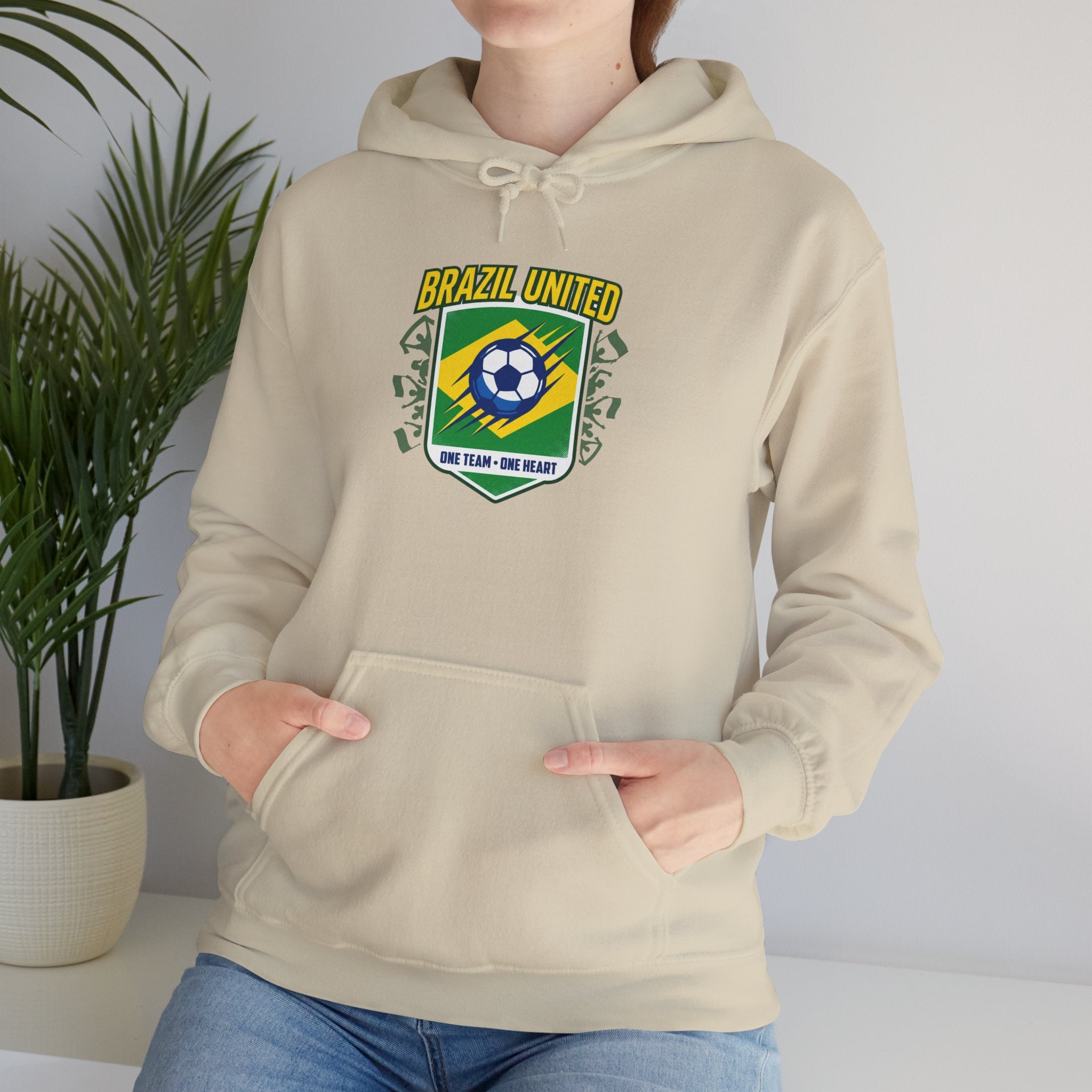 Brazil United Crest Hoodie | country pride, retro soccer