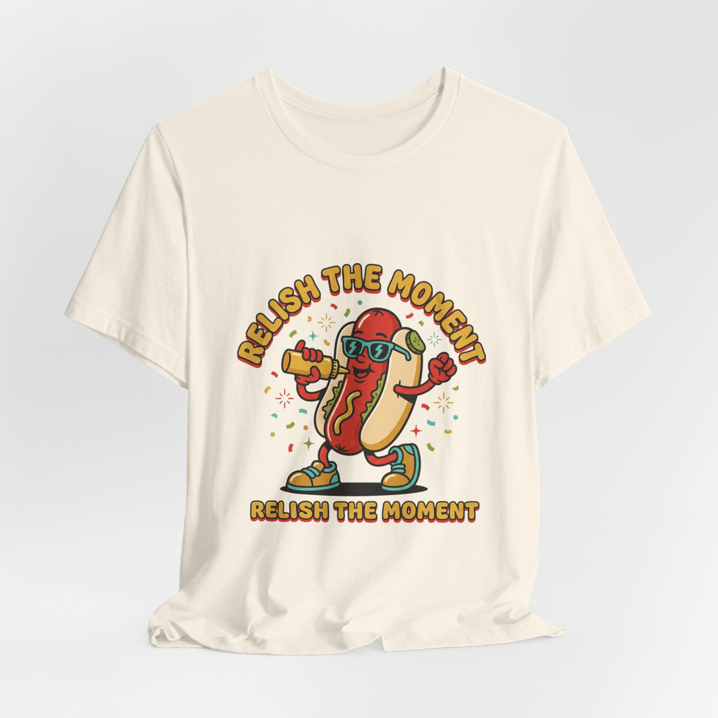 Relish the Moment Hot Dog Tee | BBQ, Fourth of July, Retro Patriotic
