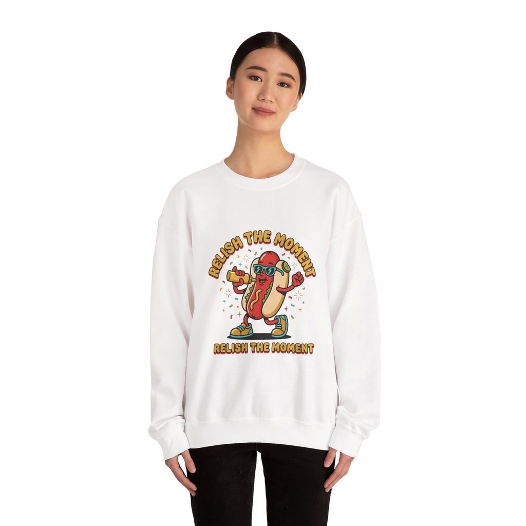 Relish the Moment Hot Dog Sweatshirt | BBQ, Fourth of July, Hot Dog Jokes, Patriotic