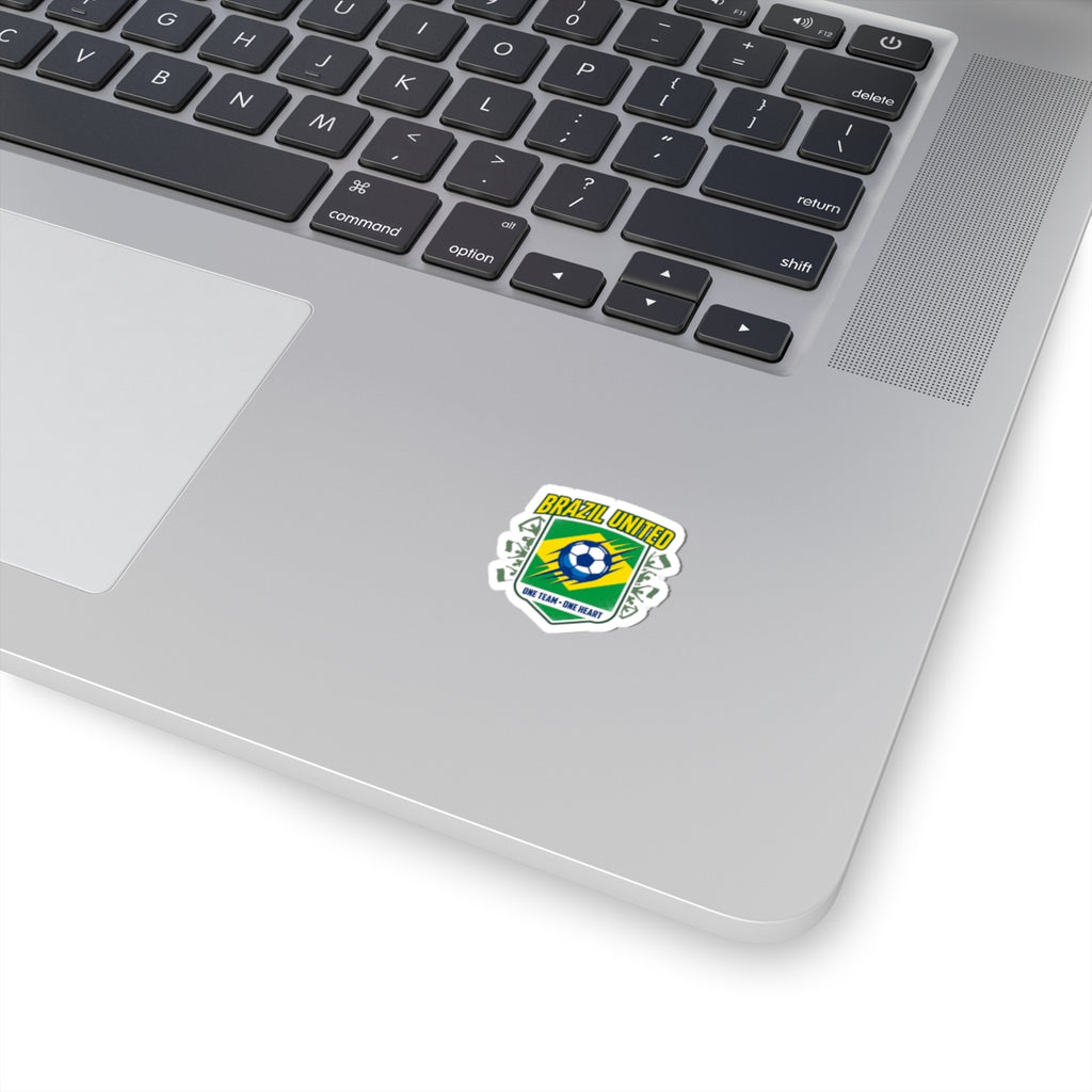 Brazil United Soccer Crest Kiss-Cut Stickers | Country Pride, Retro Soccer