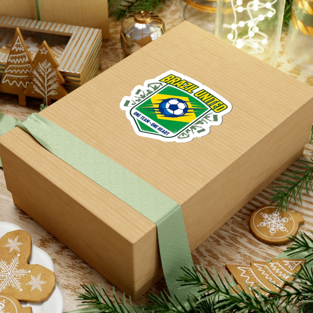 Brazil United Soccer Crest Kiss-Cut Stickers | Country Pride, Retro Soccer