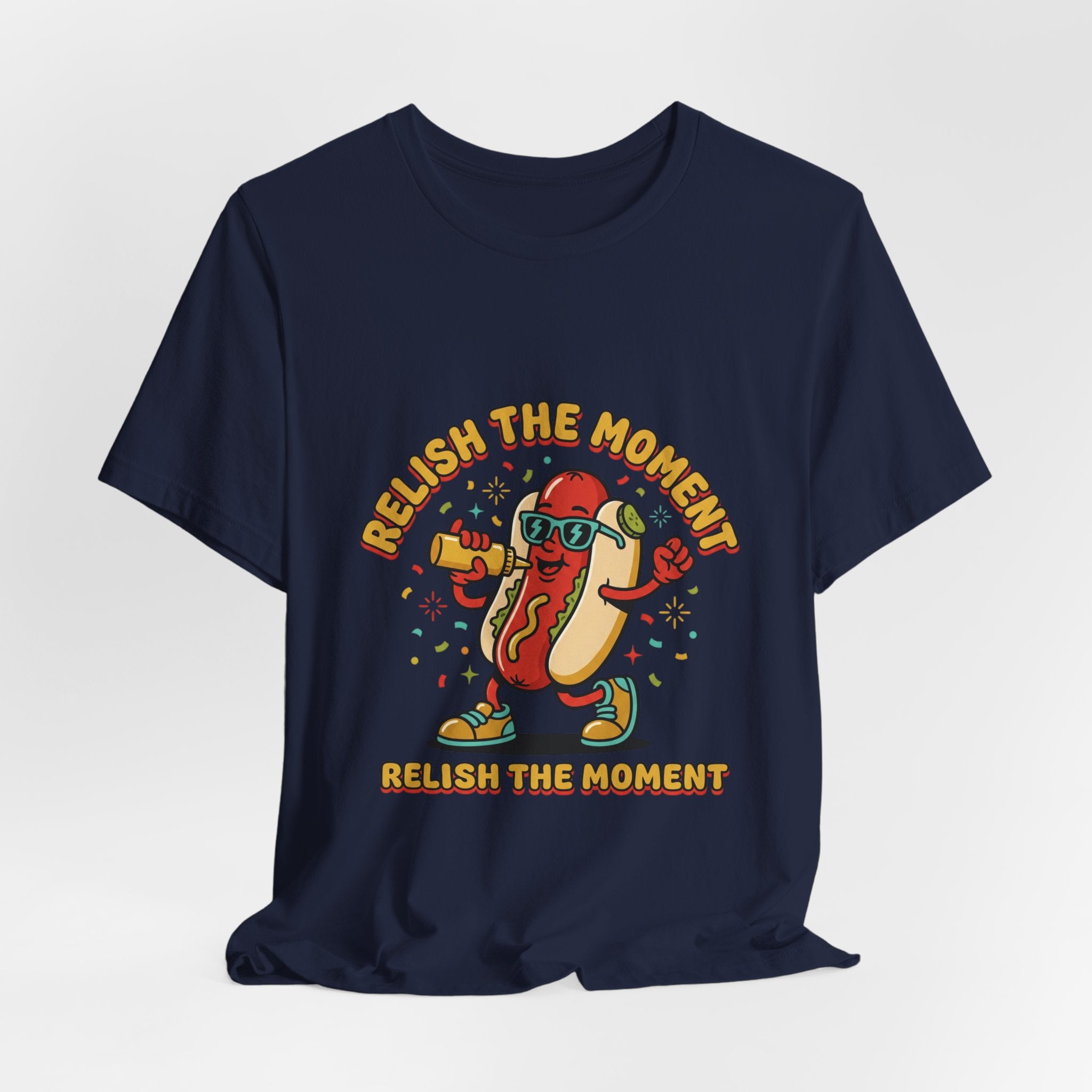 Relish the Moment Hot Dog Tee | BBQ, Fourth of July, Retro Patriotic