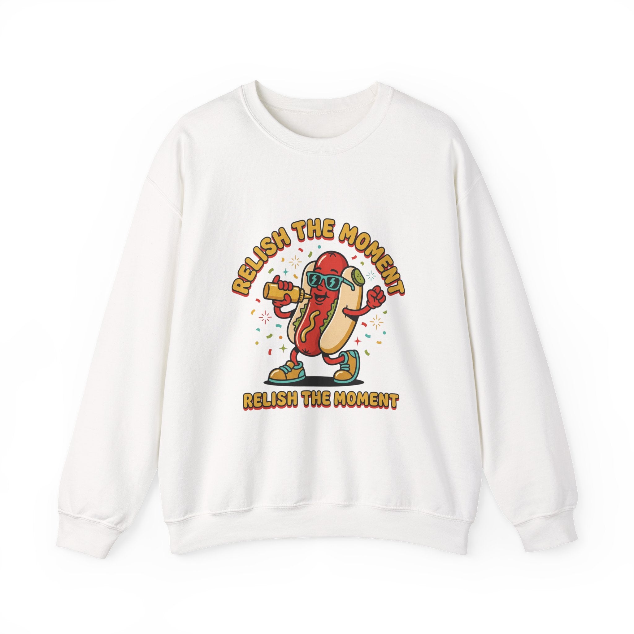 Relish the Moment Hot Dog Sweatshirt | BBQ, Fourth of July, Hot Dog Jokes, Patriotic