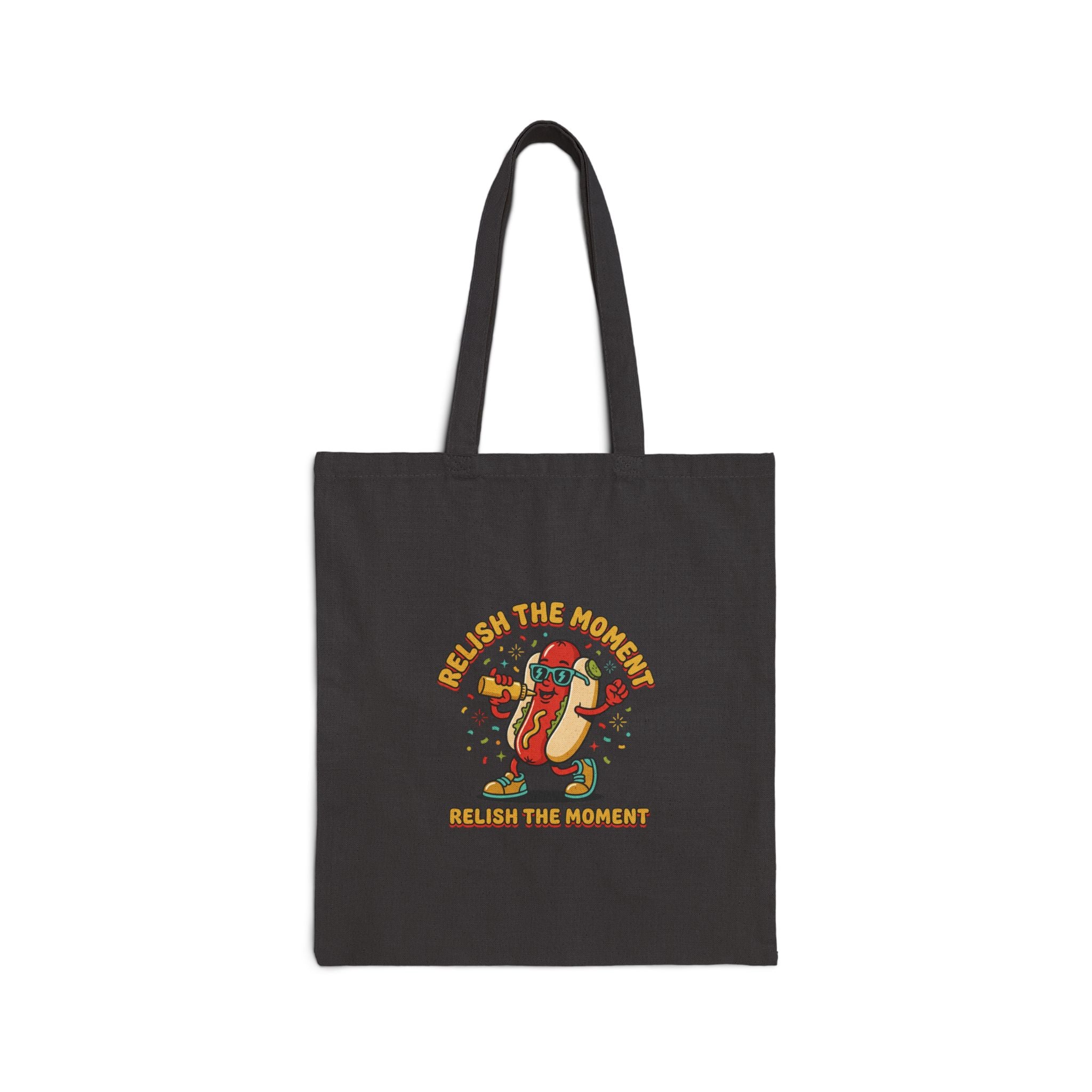 Hot Dog Dance Tote, BBQ Fourth of July Patriotic Retro Hot Dog Humor