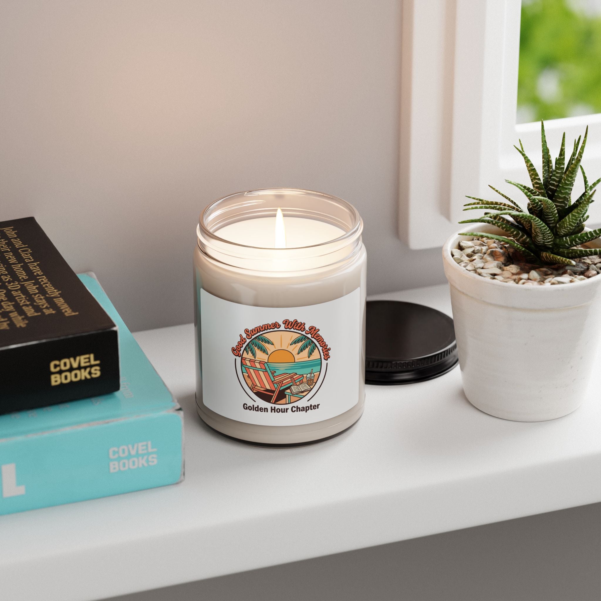 Golden Hour Beach Scene Candle | Summer Aesthetic, Coastal Vibes