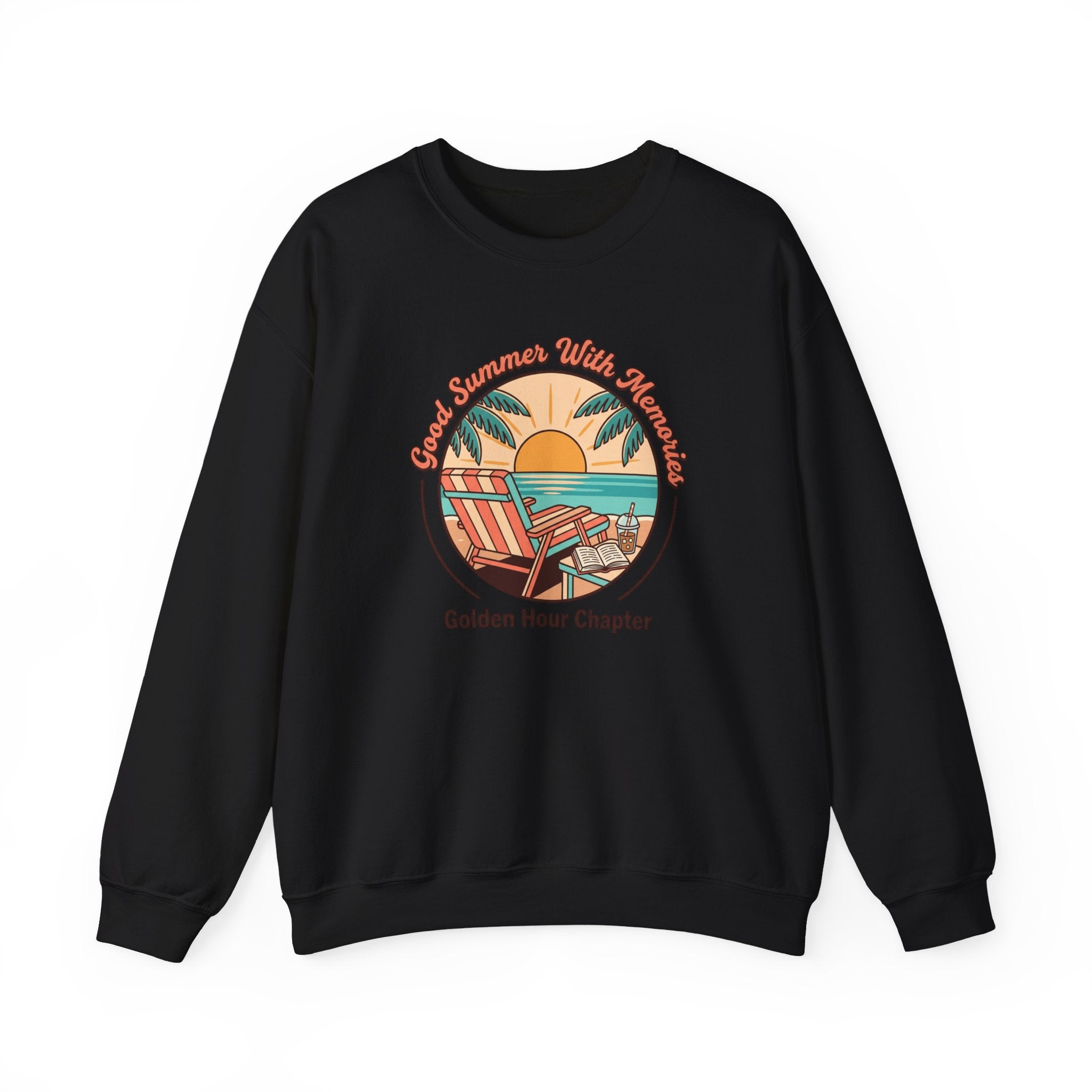 Golden Hour Beach Sunset Crewneck Sweatshirt | summer aesthetic, coastal vibes