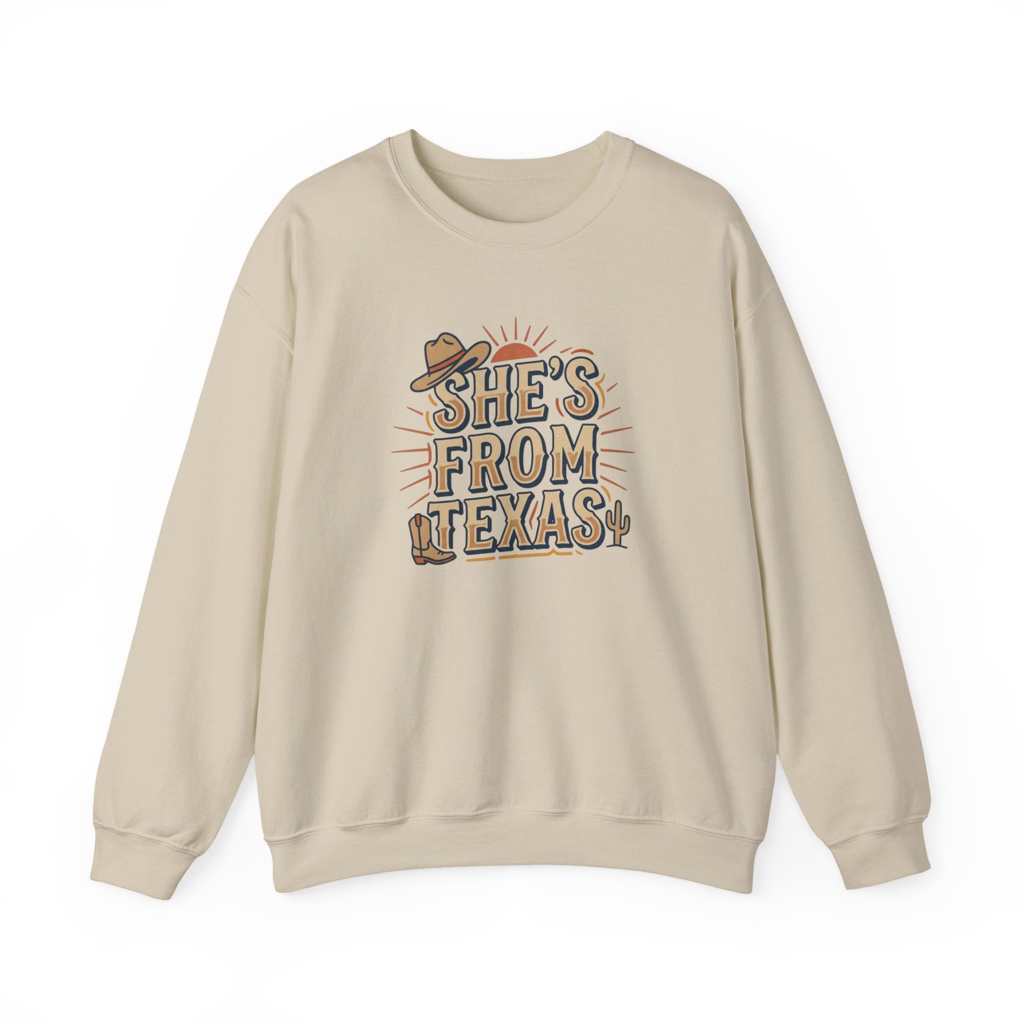 She’s From Texas Sweatshirt | Lone Star, Southern Cowgirl Pride
