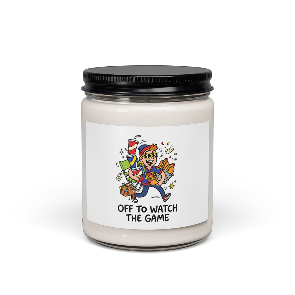 Off to Watch the Game Candle | soccer watch party, country colors