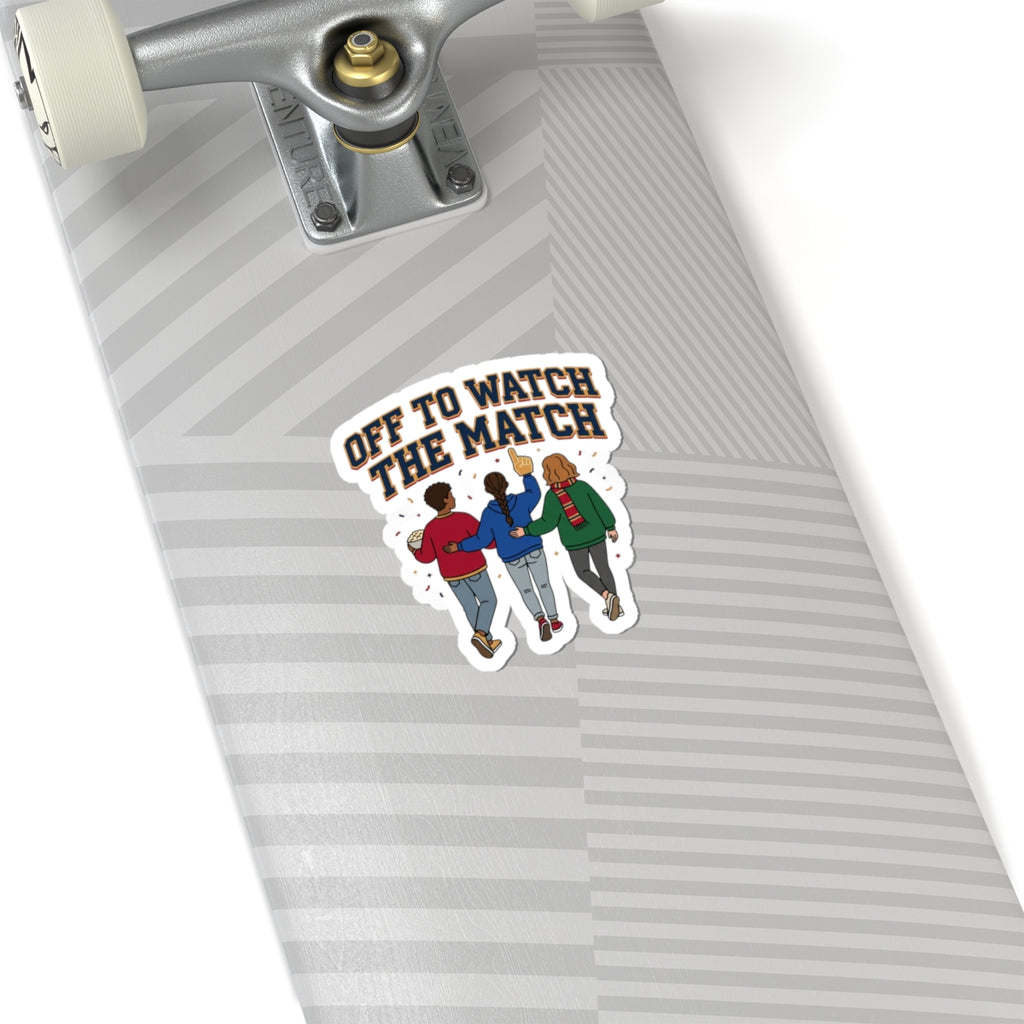 Off to Watch the Match Kiss-Cut Sticker | soccer watch party, country colors