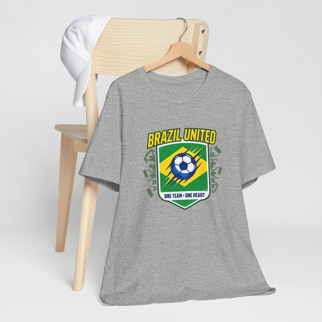 Brazil United Soccer Shield Tee | country pride, retro soccer