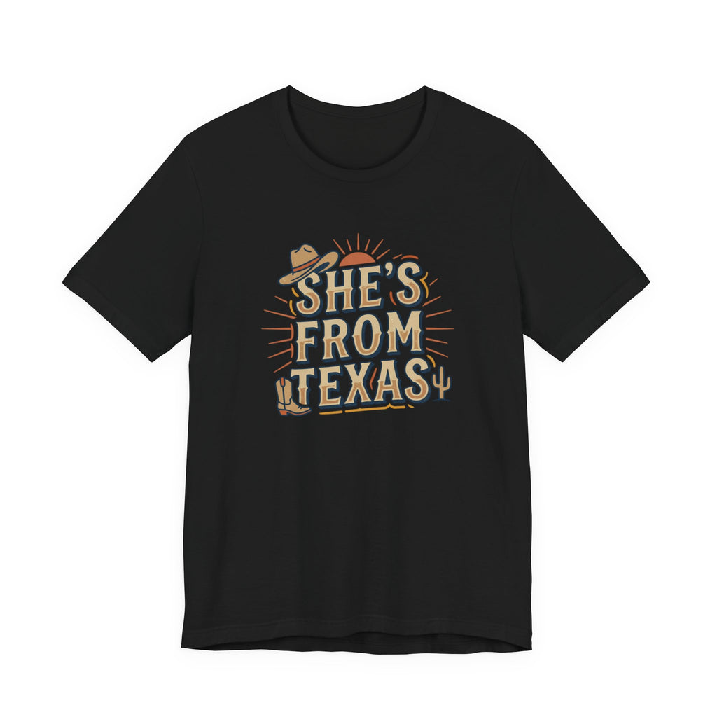 She’s From Texas T-Shirt | Lone Star, Cowgirl Southern Pride
