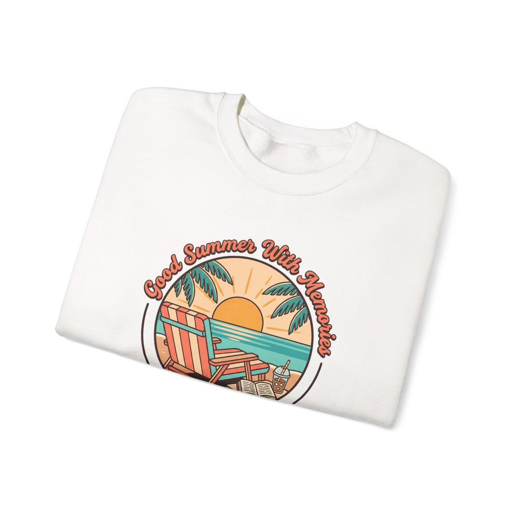 Golden Hour Beach Sunset Crewneck Sweatshirt | summer aesthetic, coastal vibes