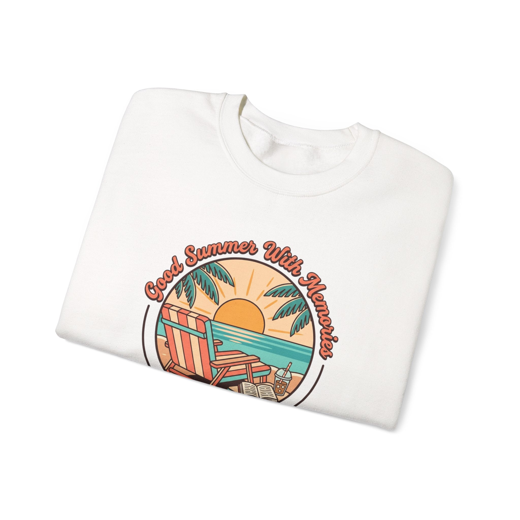 Golden Hour Beach Sunset Crewneck Sweatshirt | summer aesthetic, coastal vibes