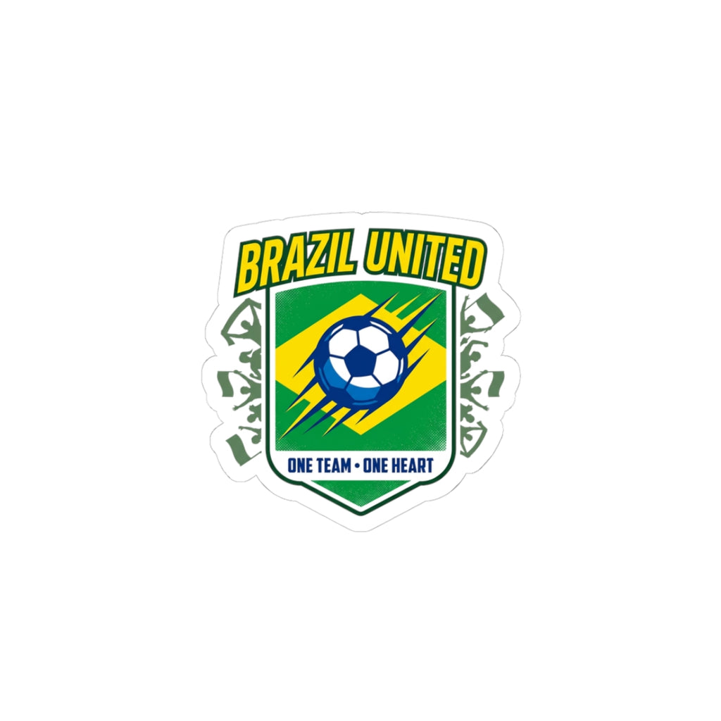 Brazil United Soccer Crest Kiss-Cut Stickers | Country Pride, Retro Soccer