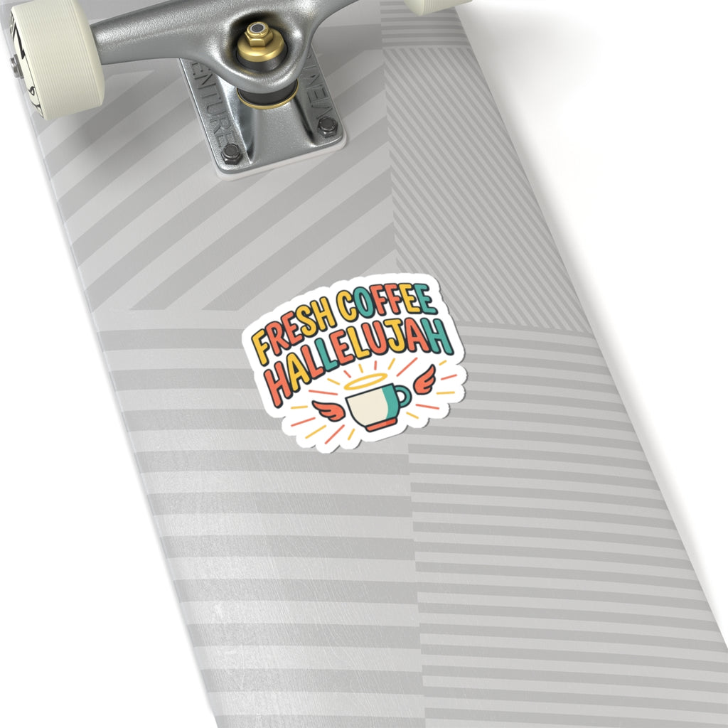 Fresh Coffee Hallelujah Sticker | coffee hallelujah, micro-joy vinyl