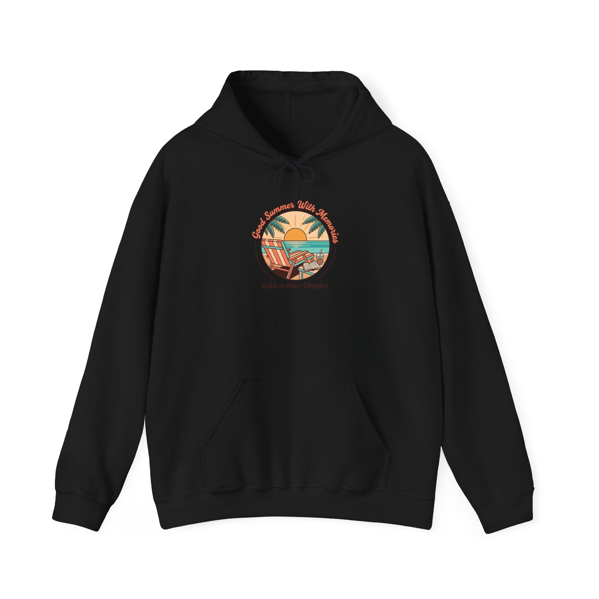 Sunny Coastal Sunset Hoodie | summer aesthetic, retro pastel