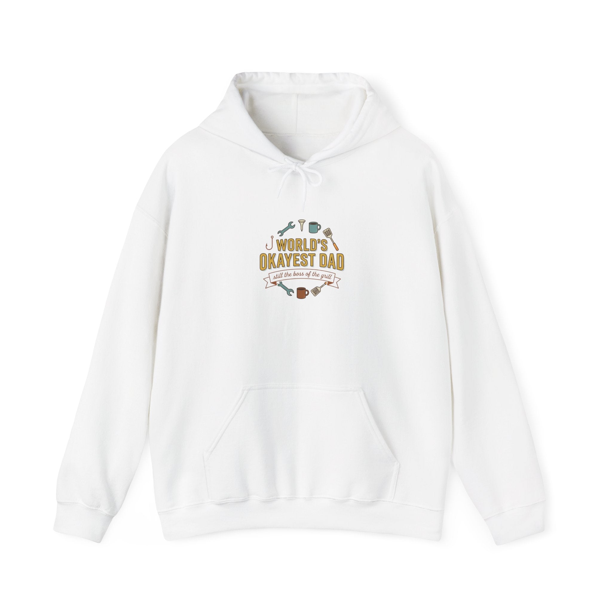 World's Okayest Dad Hoodie | Father's Day, Retro Outdoorsy, Sarcastic