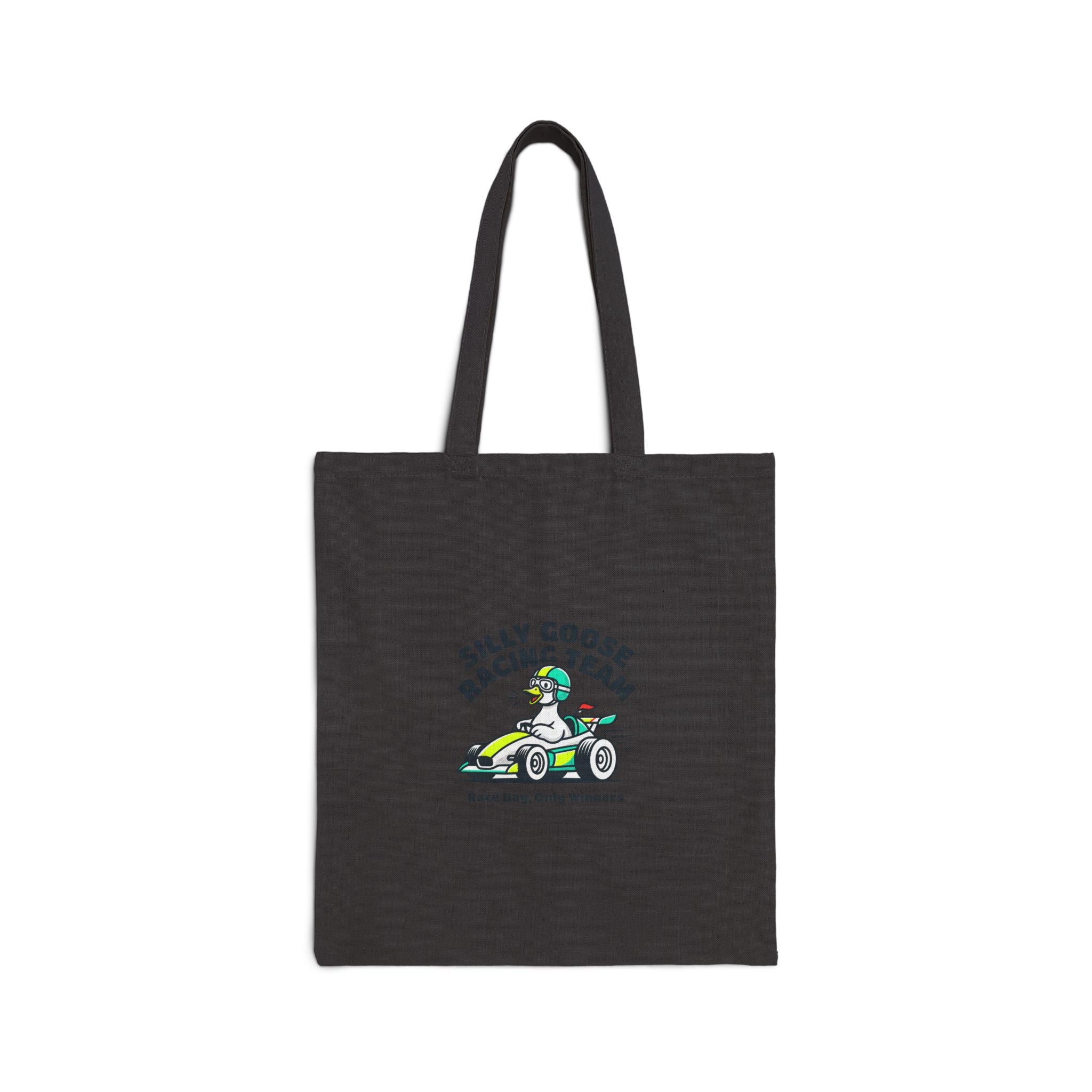 Silly Goose Racing Team Tote | racing, checkered motorsport parody