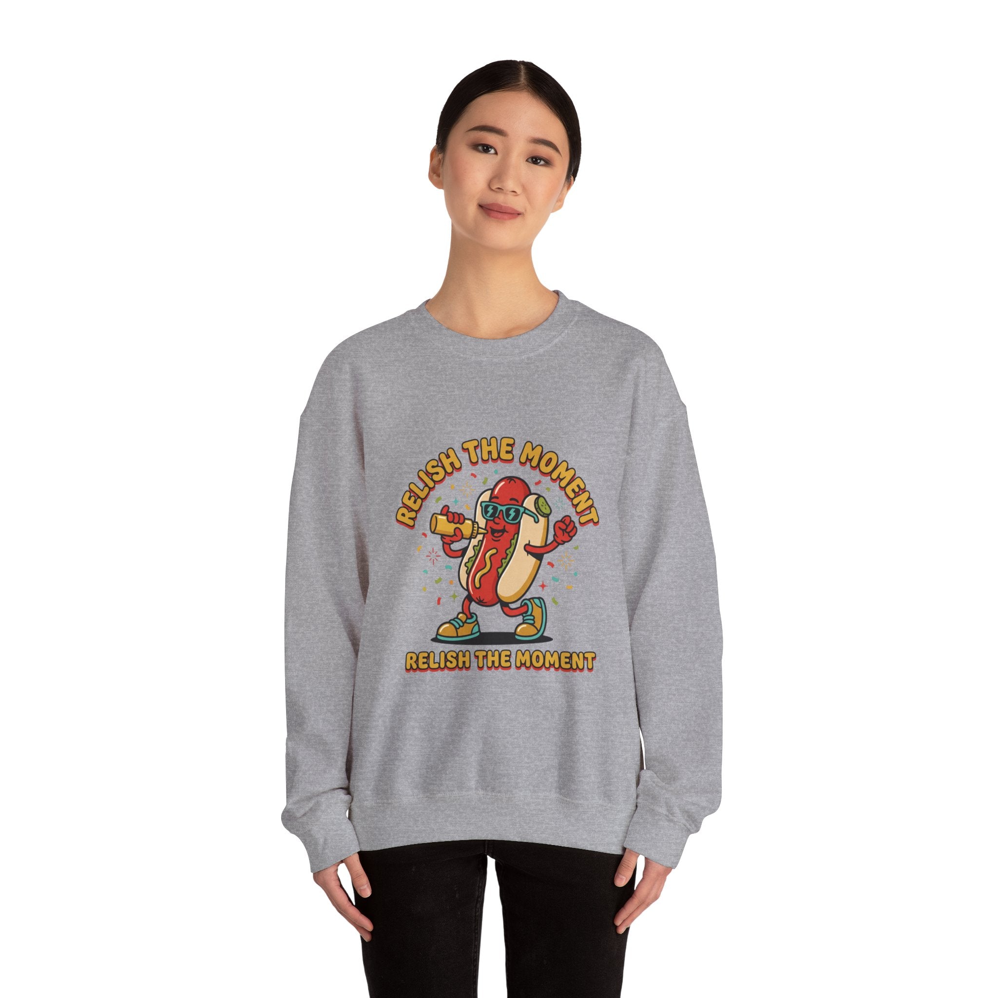 Relish the Moment Hot Dog Sweatshirt | BBQ, Fourth of July, Hot Dog Jokes, Patriotic