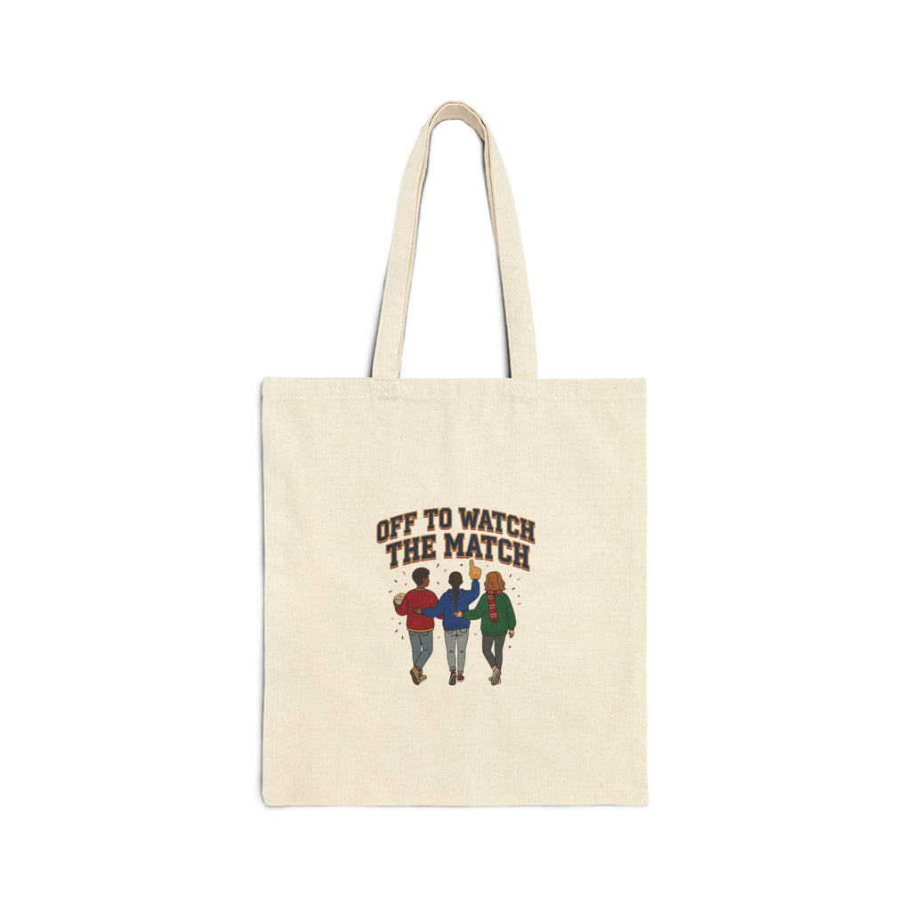Off to Watch the Match Tote, soccer watch party, country colors