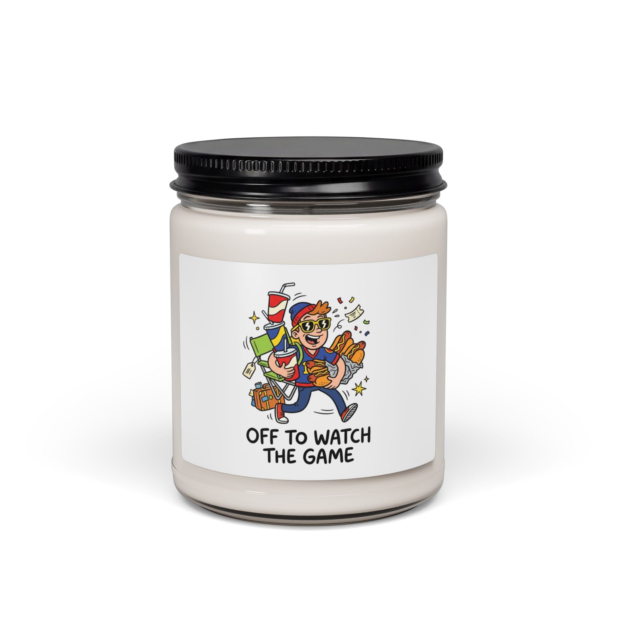 Off to Watch the Game Candle | soccer watch party, country colors