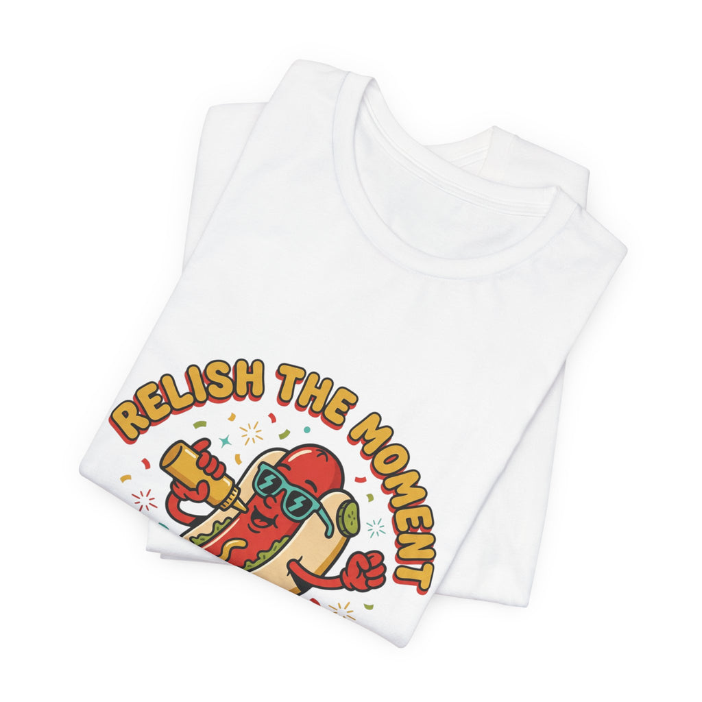 Relish the Moment Hot Dog Tee | BBQ, Fourth of July, Retro Patriotic