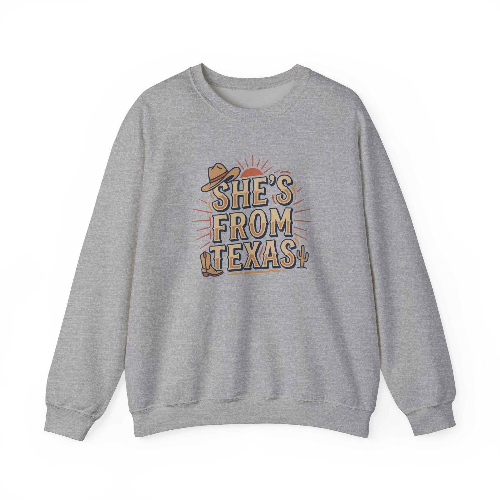 She’s From Texas Sweatshirt | Lone Star, Southern Cowgirl Pride