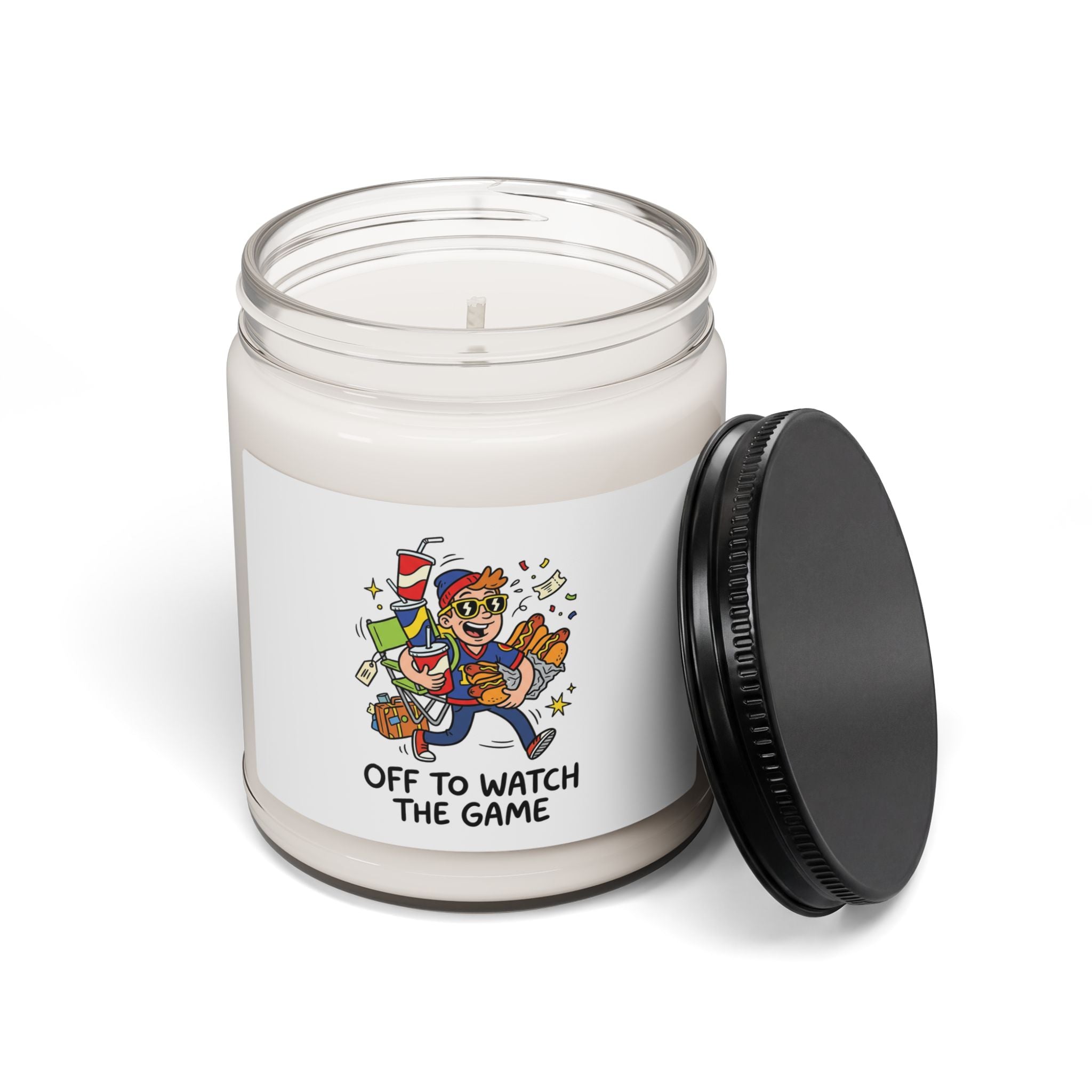 Off to Watch the Game Candle | soccer watch party, country colors