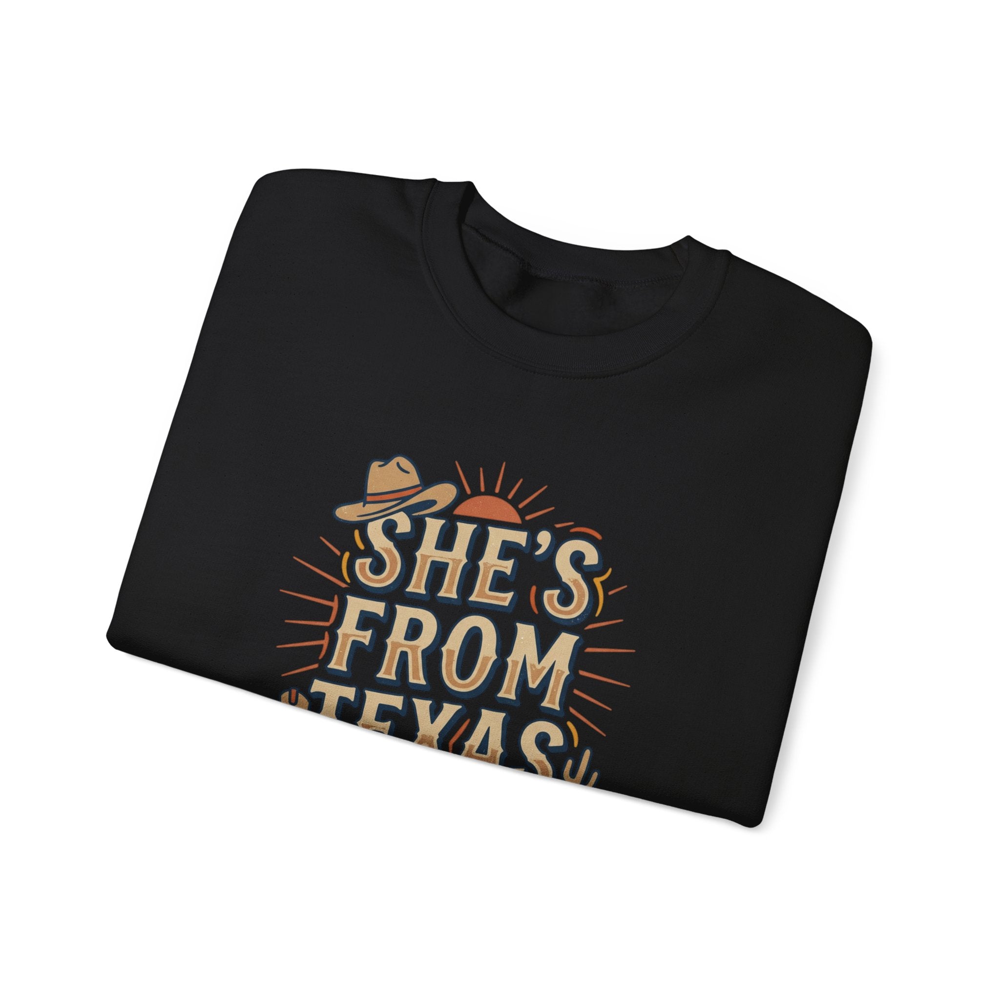 She’s From Texas Sweatshirt | Lone Star, Southern Cowgirl Pride