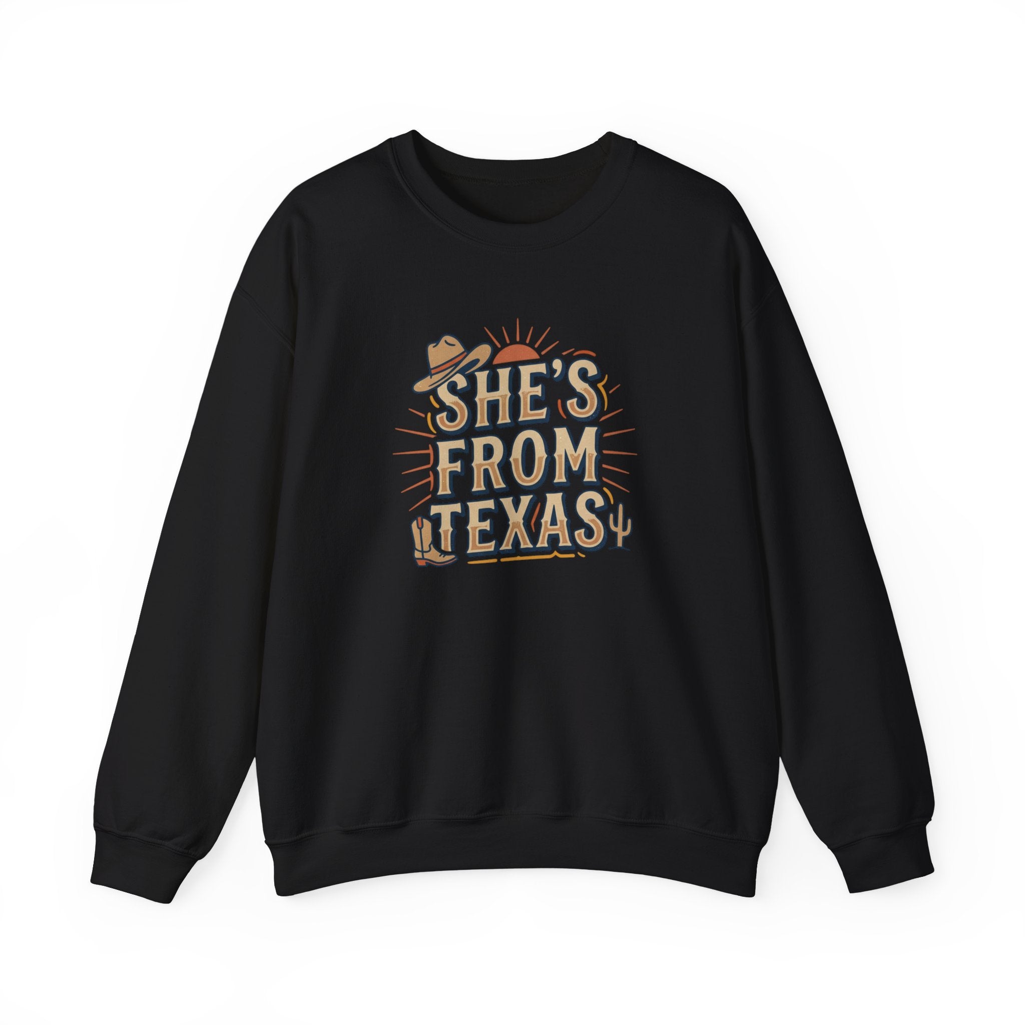 She’s From Texas Sweatshirt | Lone Star, Southern Cowgirl Pride