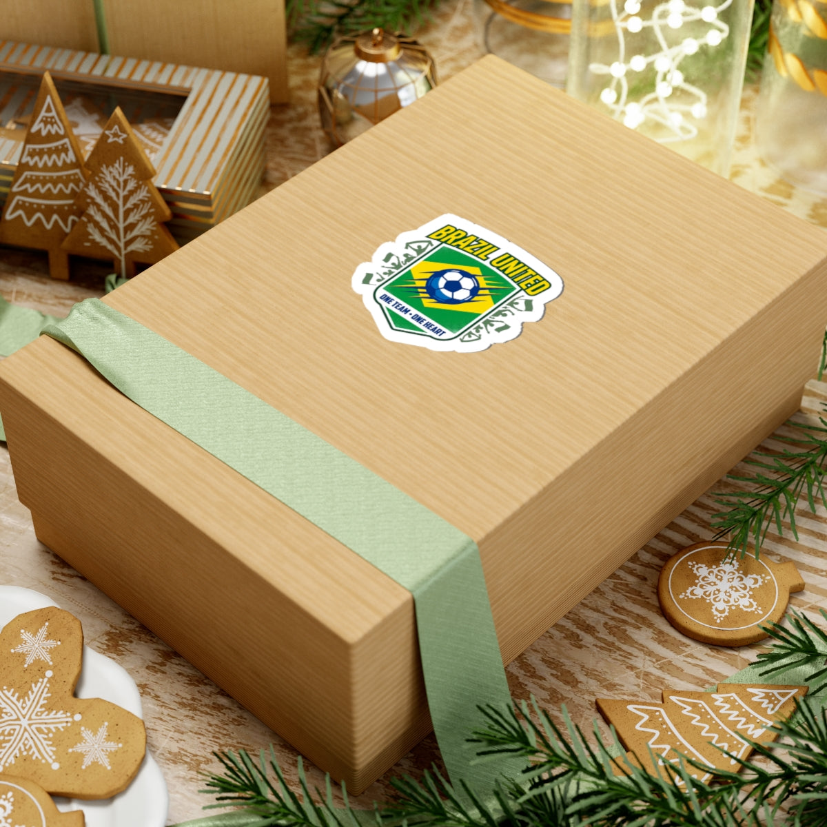 Brazil United Soccer Crest Kiss-Cut Stickers | Country Pride, Retro Soccer
