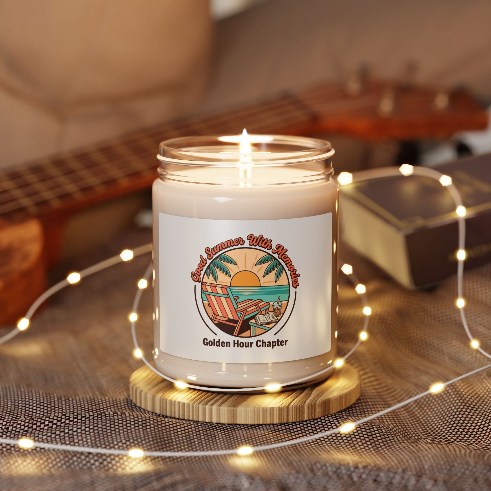 Golden Hour Beach Scene Candle | Summer Aesthetic, Coastal Vibes