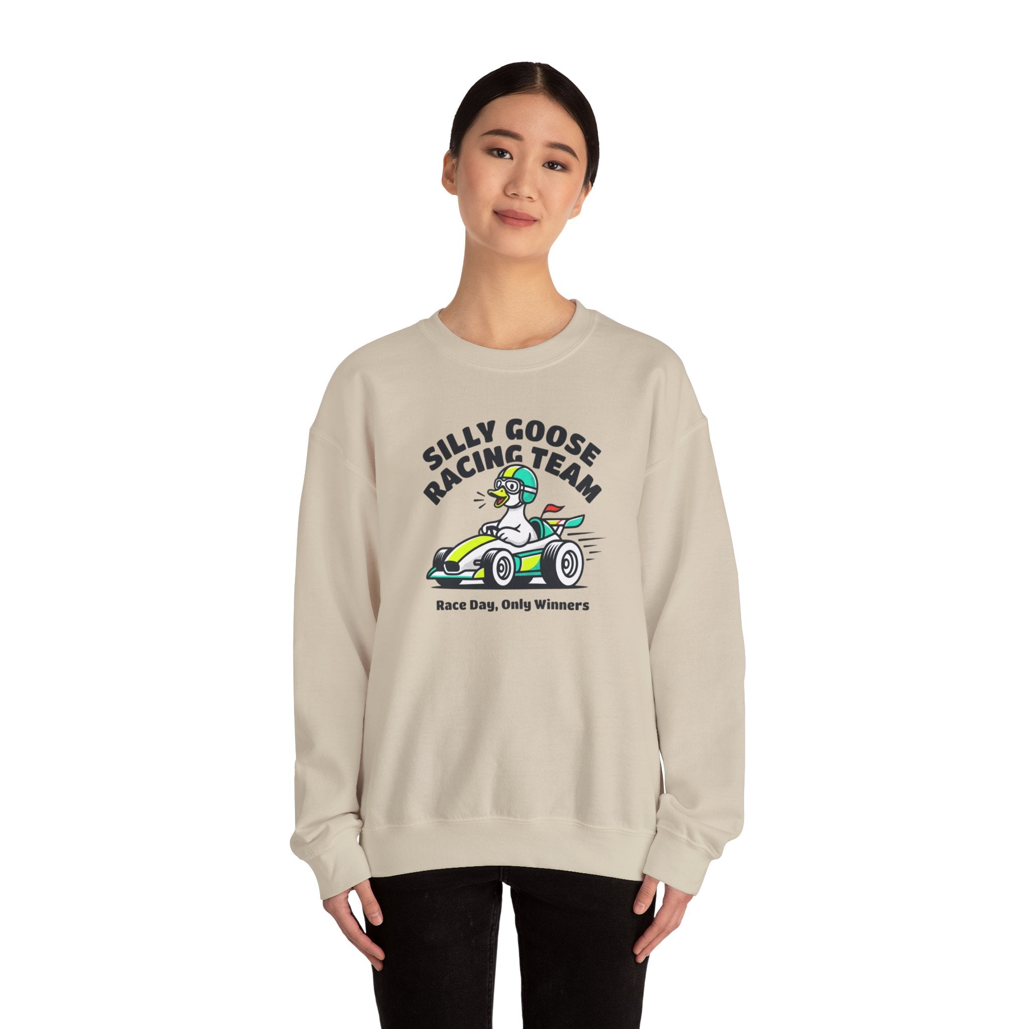 Silly Goose Racing Team Sweatshirt | racing, goose, motorsport