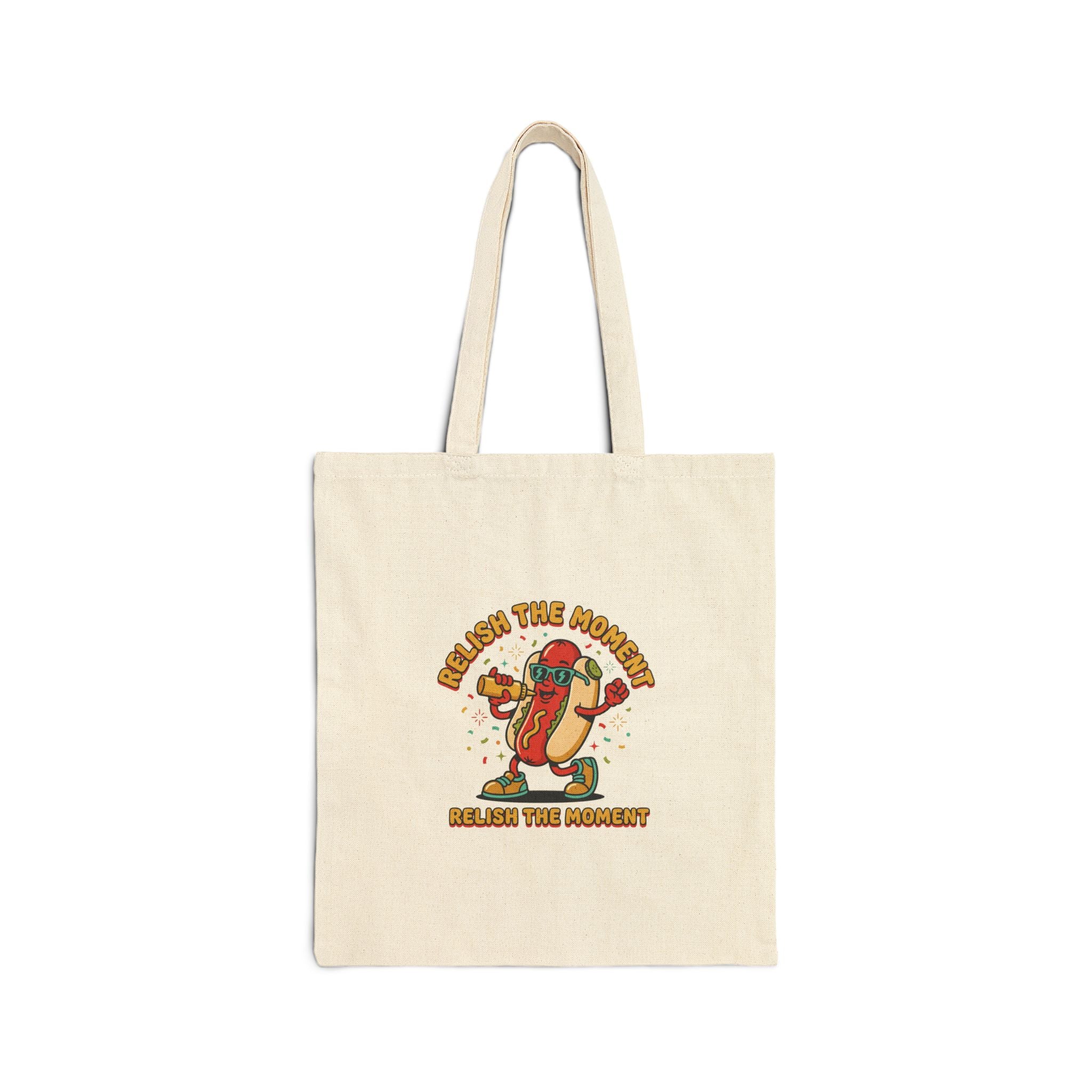 Hot Dog Dance Tote, BBQ Fourth of July Patriotic Retro Hot Dog Humor
