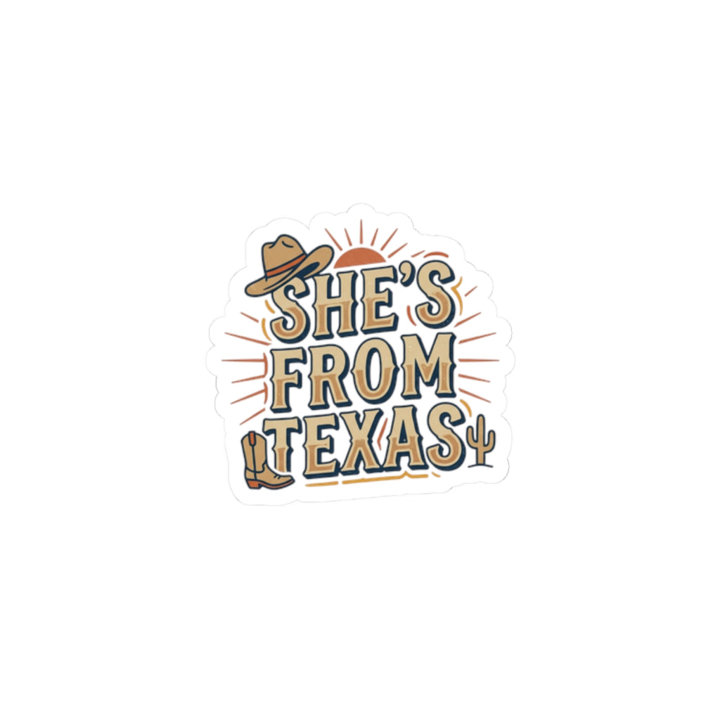 She's From Texas Sticker | Lone Star, cowgirl, southern pride