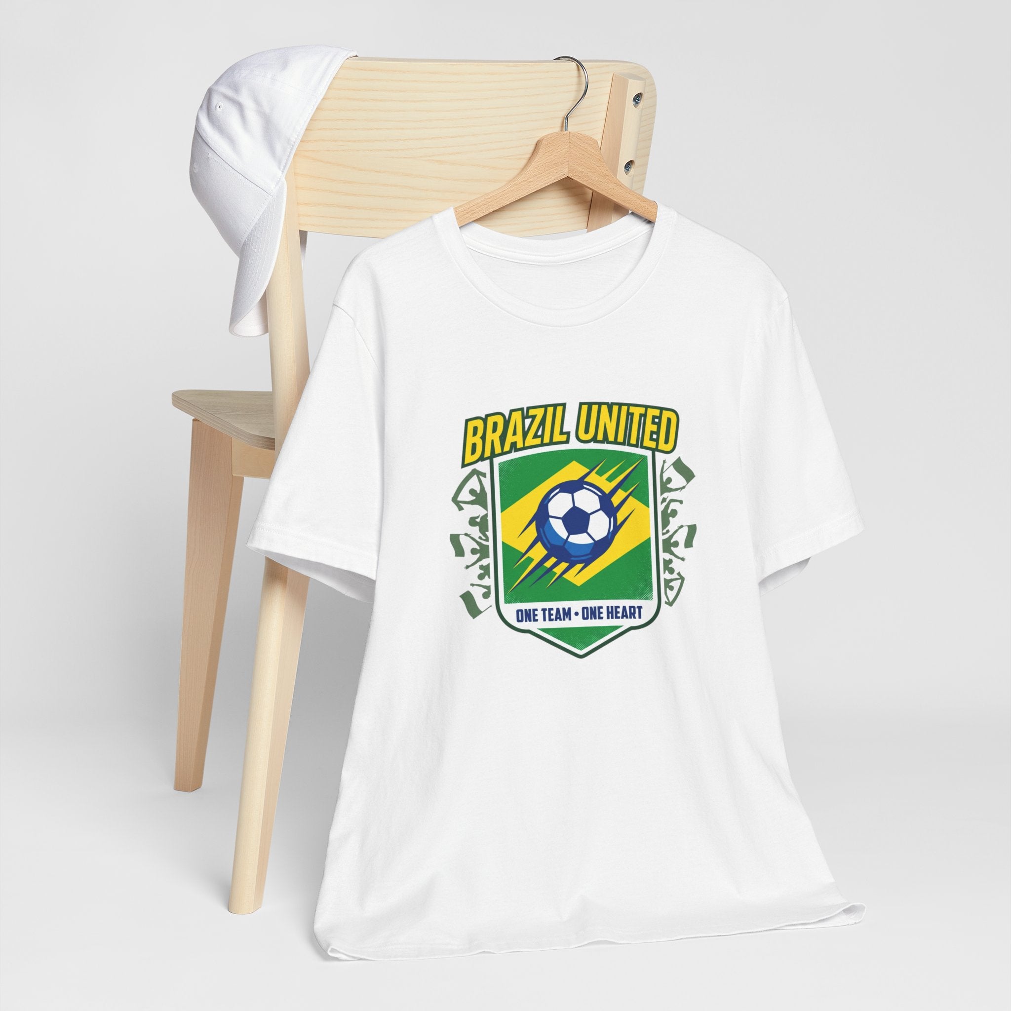 Brazil United Soccer Shield Tee | country pride, retro soccer