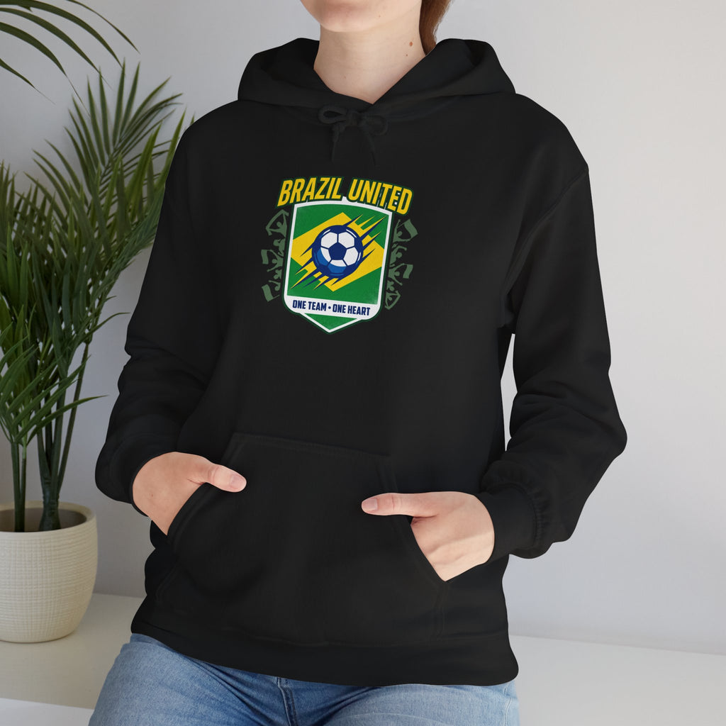 Brazil United Crest Hoodie | country pride, retro soccer