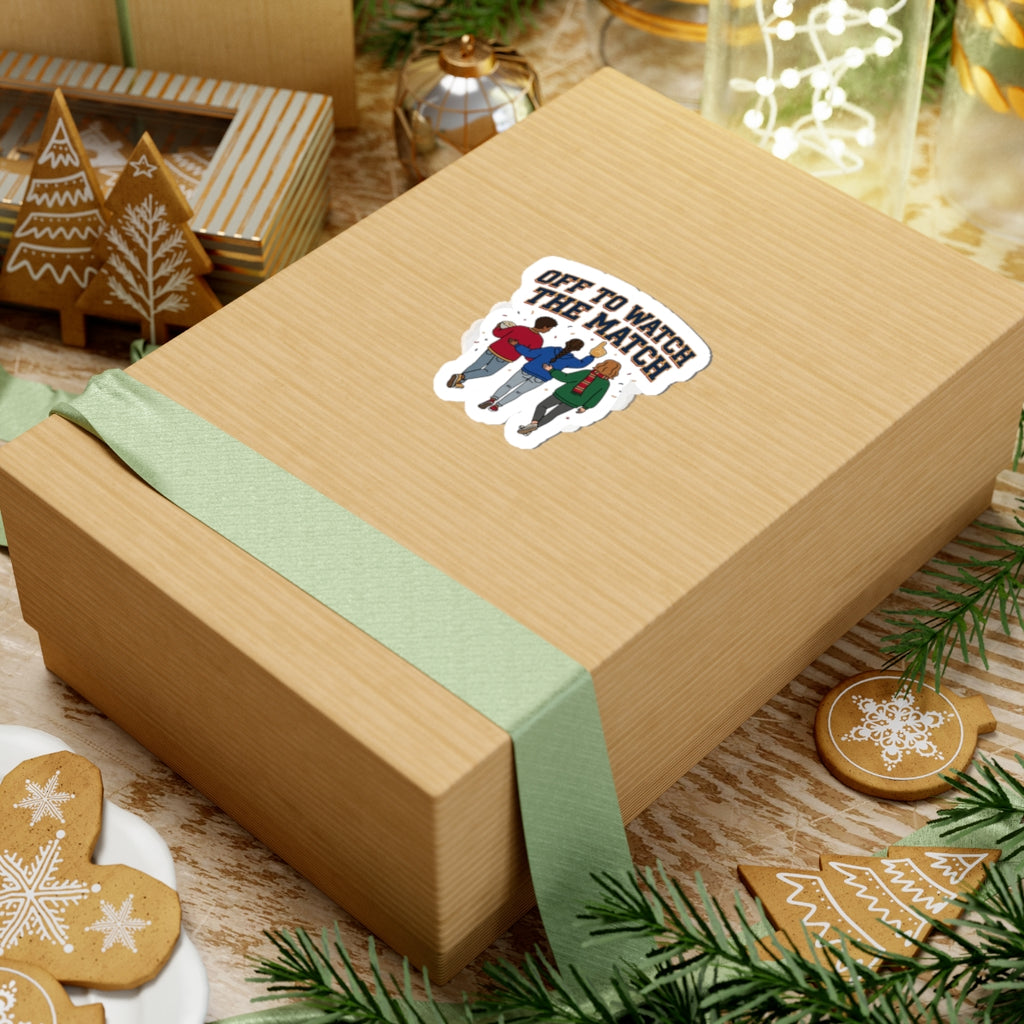 Off to Watch the Match Kiss-Cut Sticker | soccer watch party, country colors