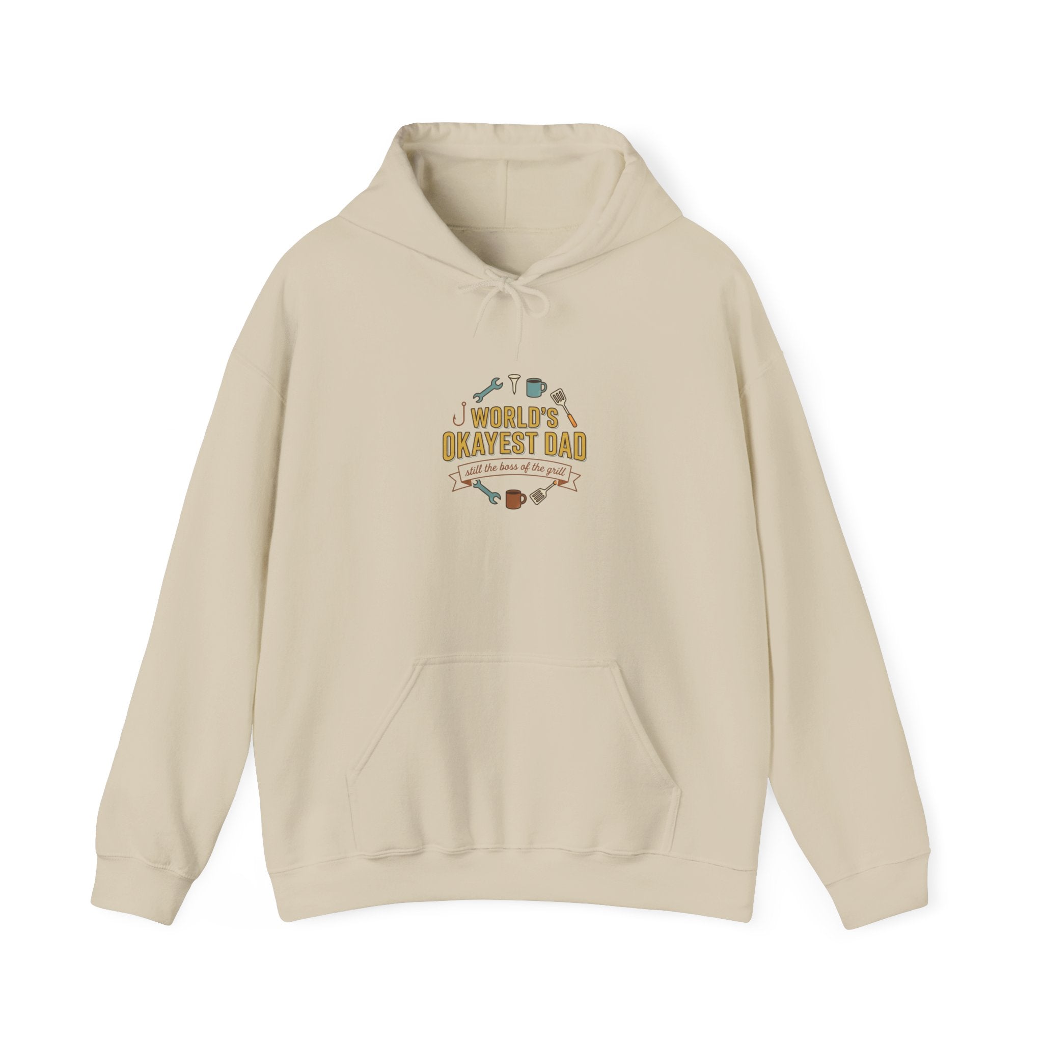 World's Okayest Dad Hoodie | Father's Day, Retro Outdoorsy, Sarcastic