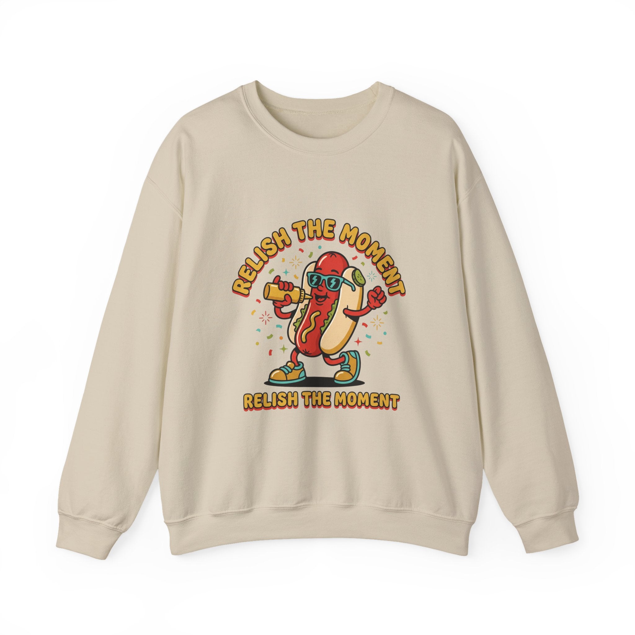 Relish the Moment Hot Dog Sweatshirt | BBQ, Fourth of July, Hot Dog Jokes, Patriotic