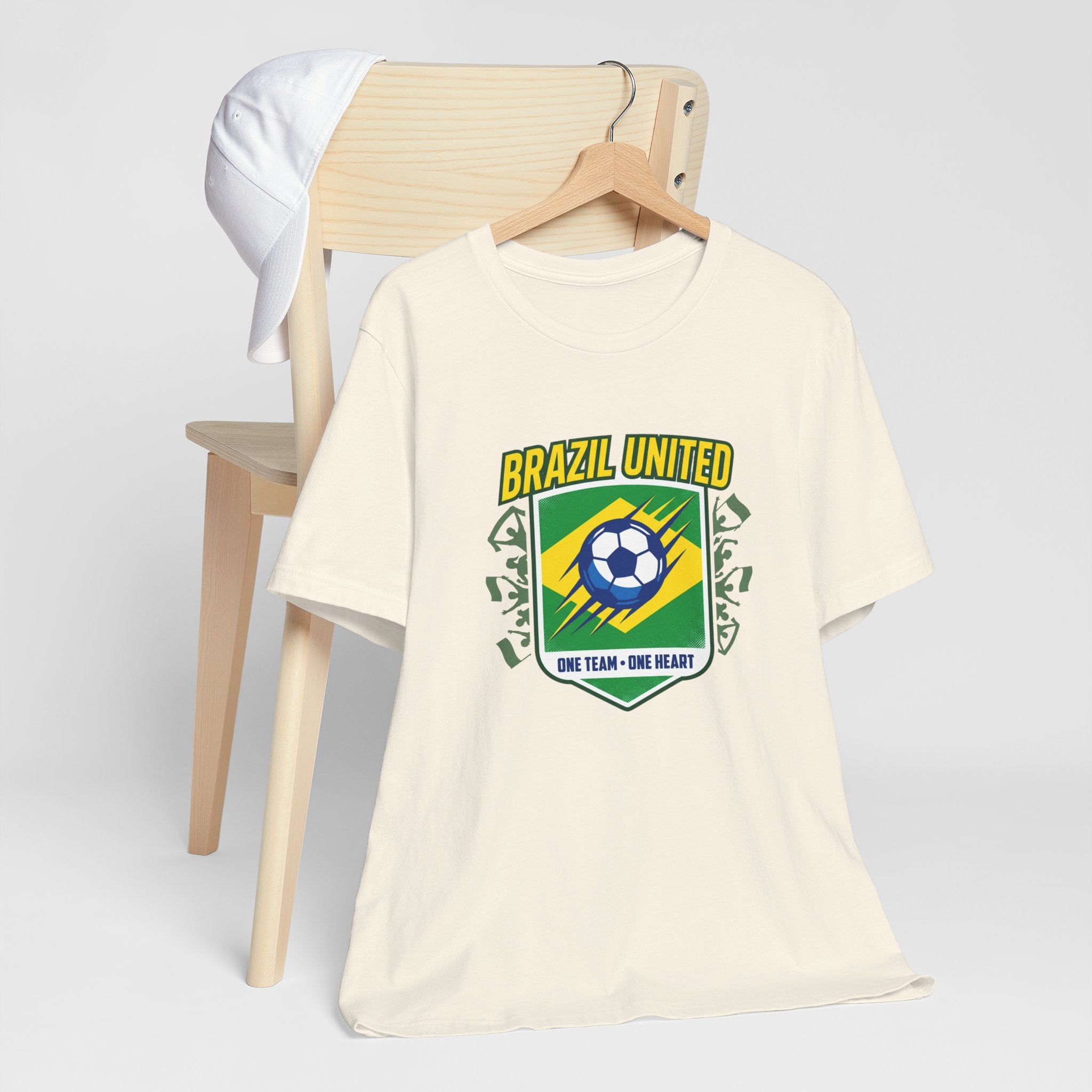 Brazil United Soccer Shield Tee | country pride, retro soccer