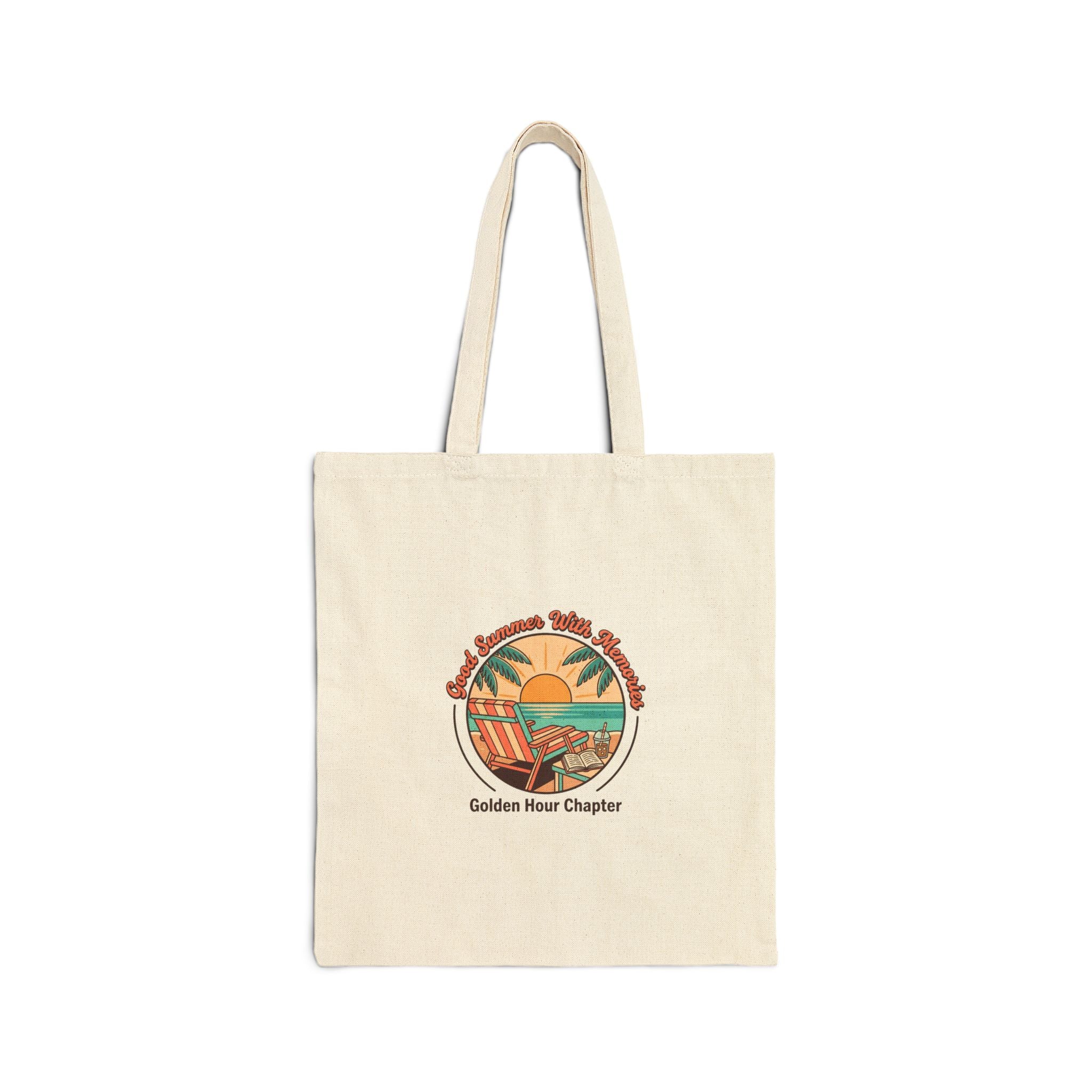 Sunset Coastal Illustration Tote | summer aesthetic, pastel retro