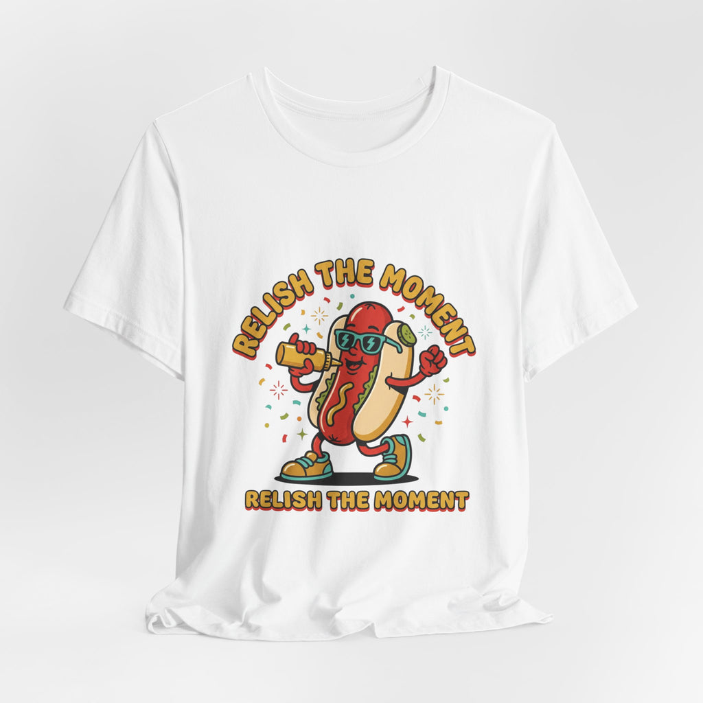 Relish the Moment Hot Dog Tee | BBQ, Fourth of July, Retro Patriotic