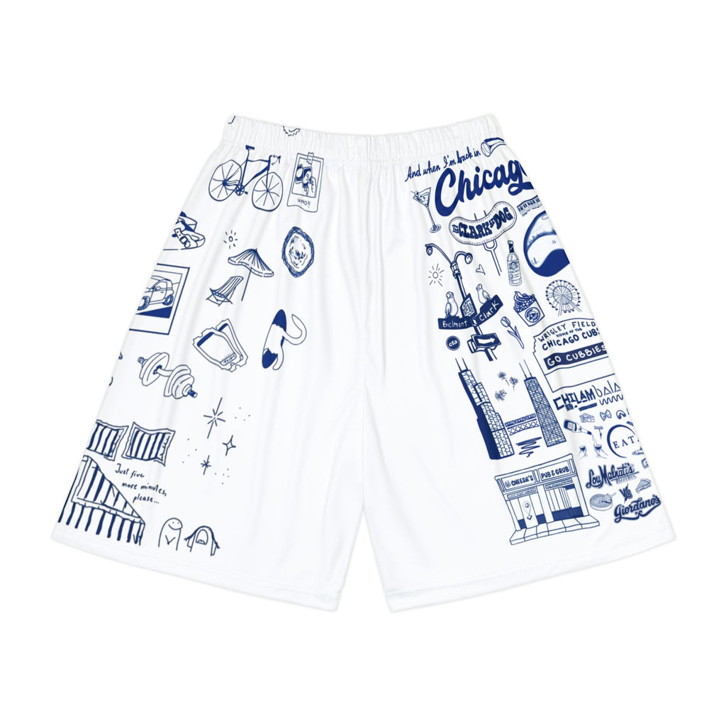Graphic Shorts — Chicago Doodle Athletic Shorts