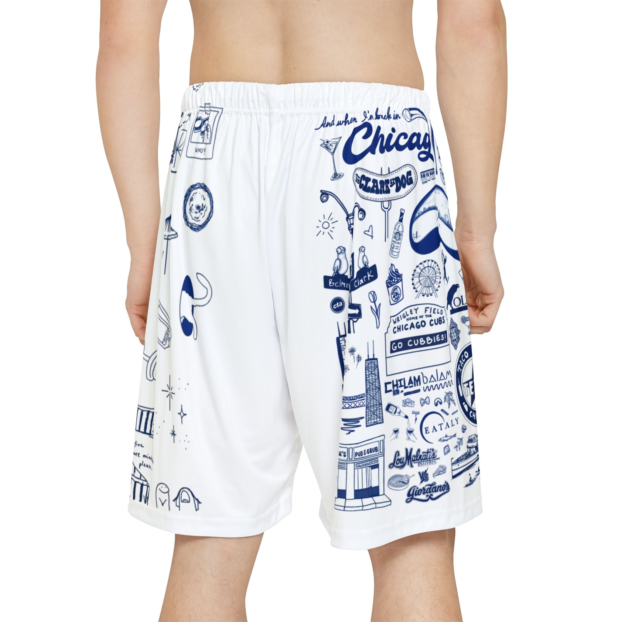 Graphic Shorts — Chicago Doodle Athletic Shorts