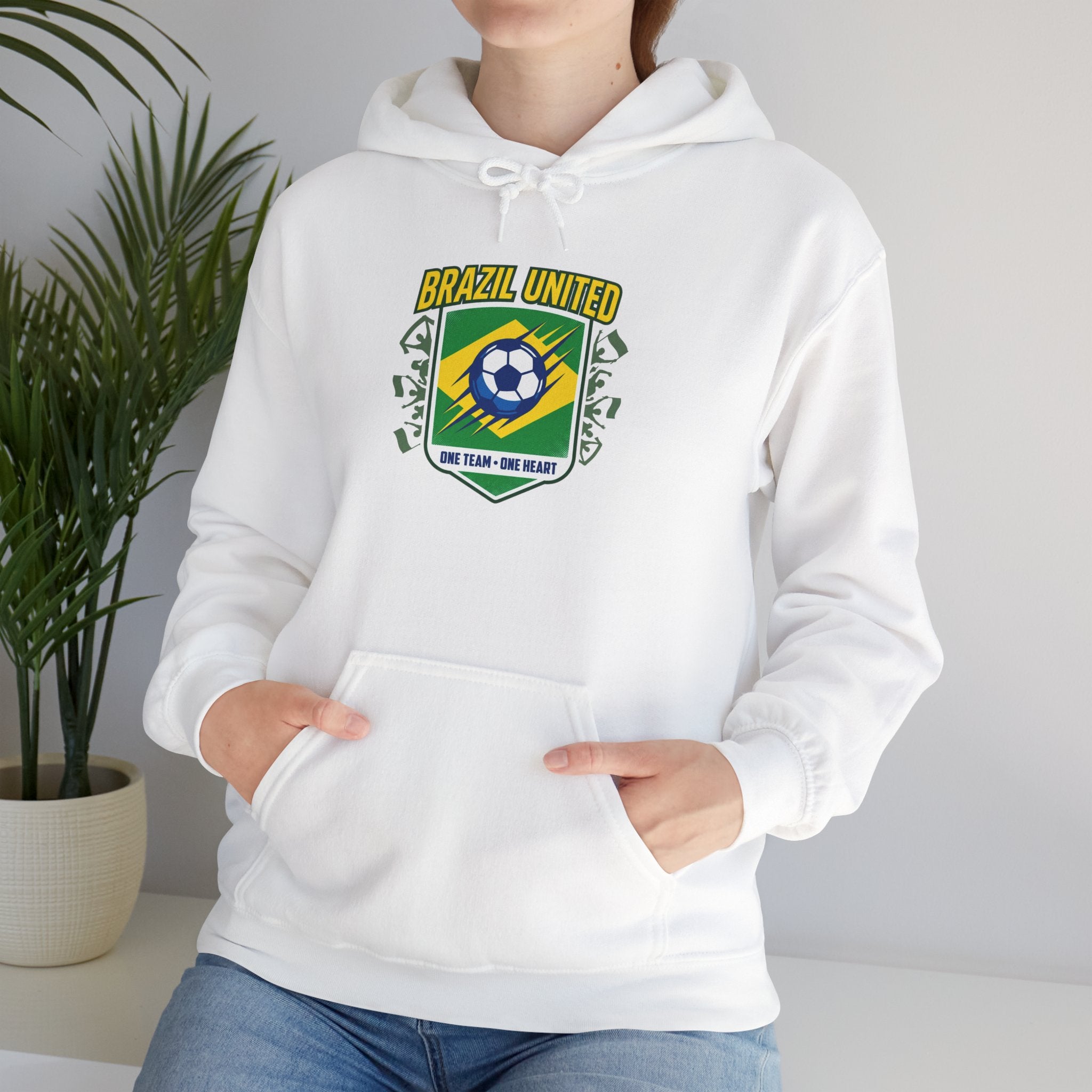 Brazil United Crest Hoodie | country pride, retro soccer